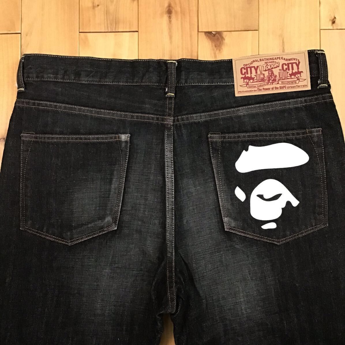 Bape BAPE camo TYPE02 Black Denim Pants a bathing ape ★size XL Size US 32 / EU 48 - 4 Thumbnail