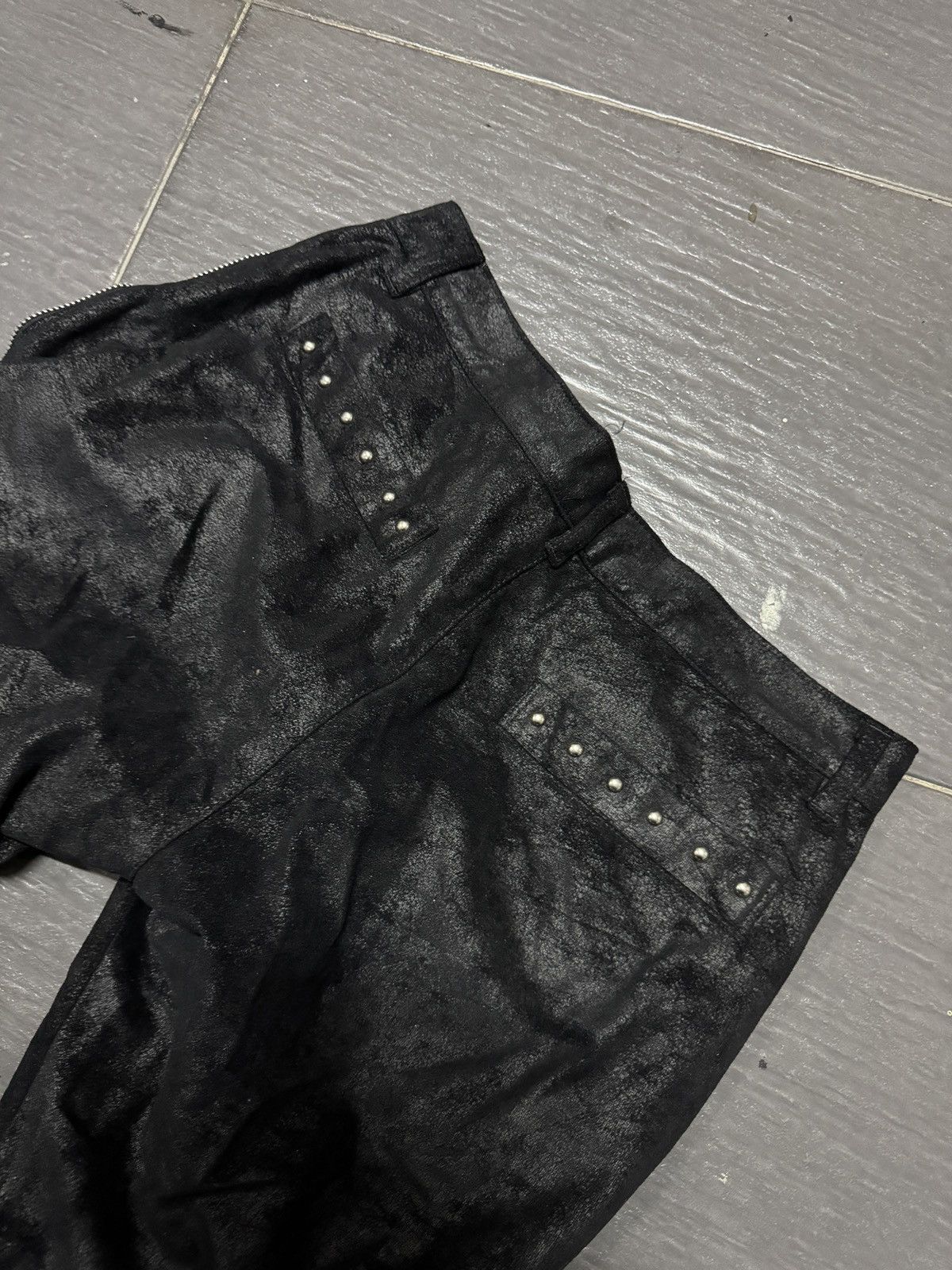 If Six Was Nine BLACK PEACE NOW PUNK STYLE PANTS Size US 31 - 4 Thumbnail
