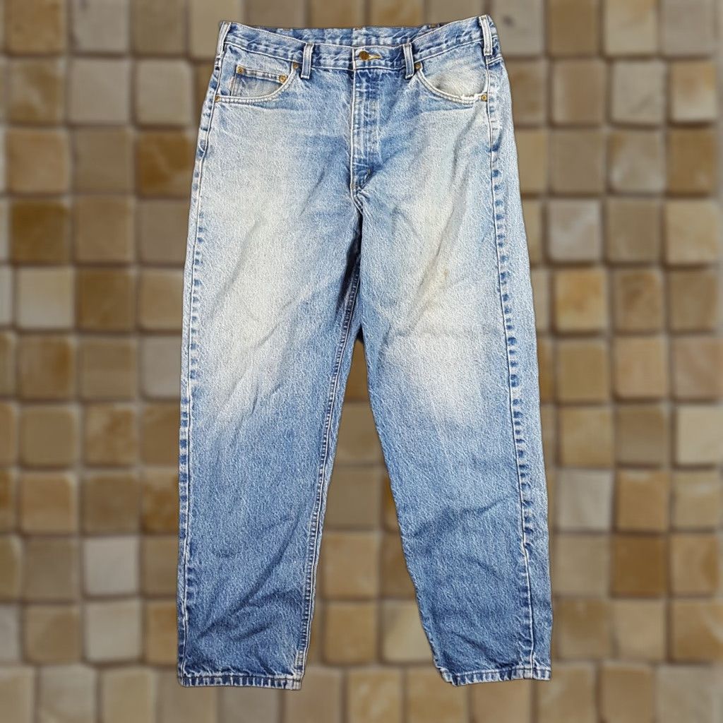 Carhartt VINTAGE Carhartt Jeans 38x30 Distressed Grunge Workwear Denim Men 38 Regular Blue Y2K 90s Skater Work USA Mens Size US 38 / EU 54 - 1 Thumbnail