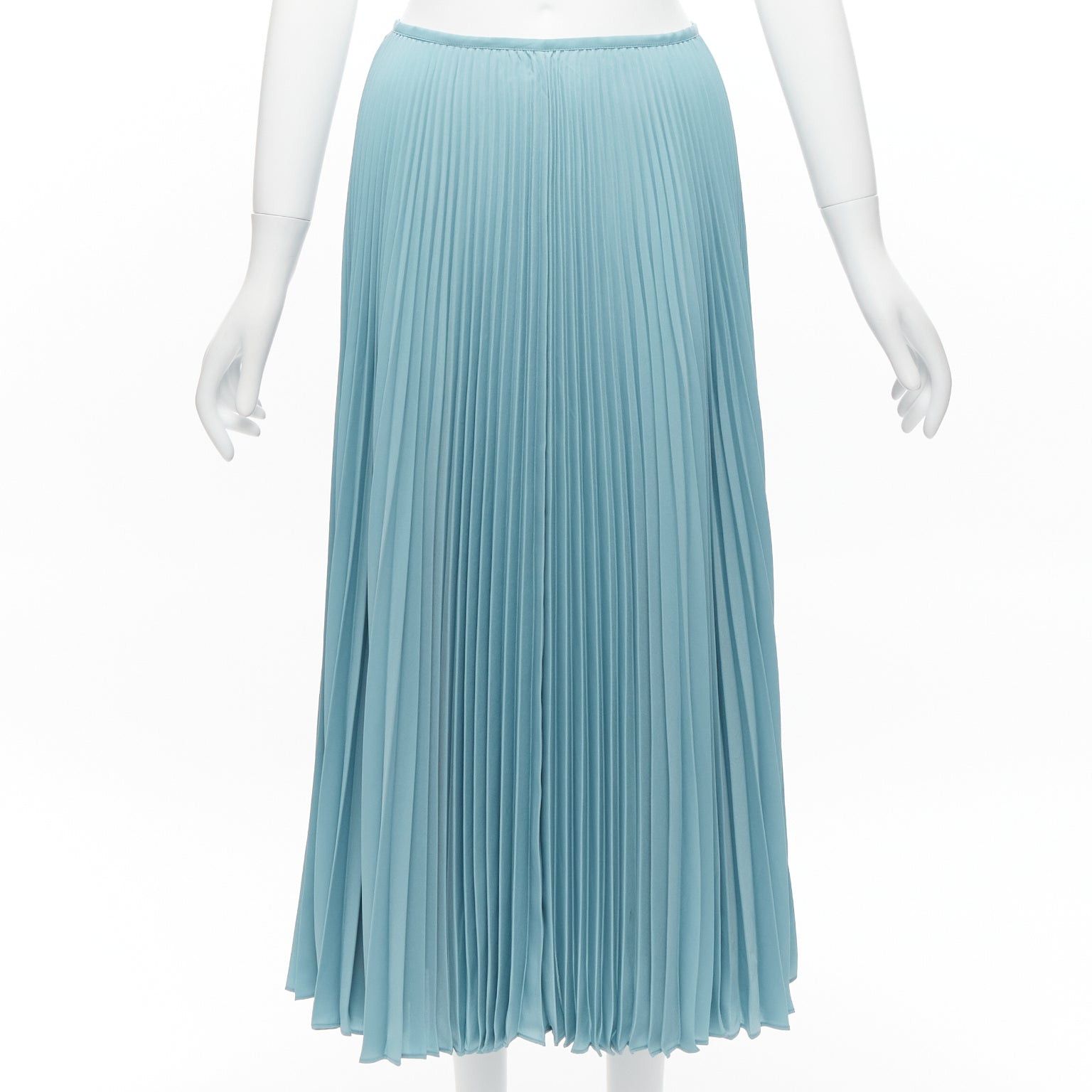 Joseph new JOSEPH Abbot blue accordion pleats center seam round table skirt FR34 XS Size 26" / US 2 / IT 38 - 1 Thumbnail