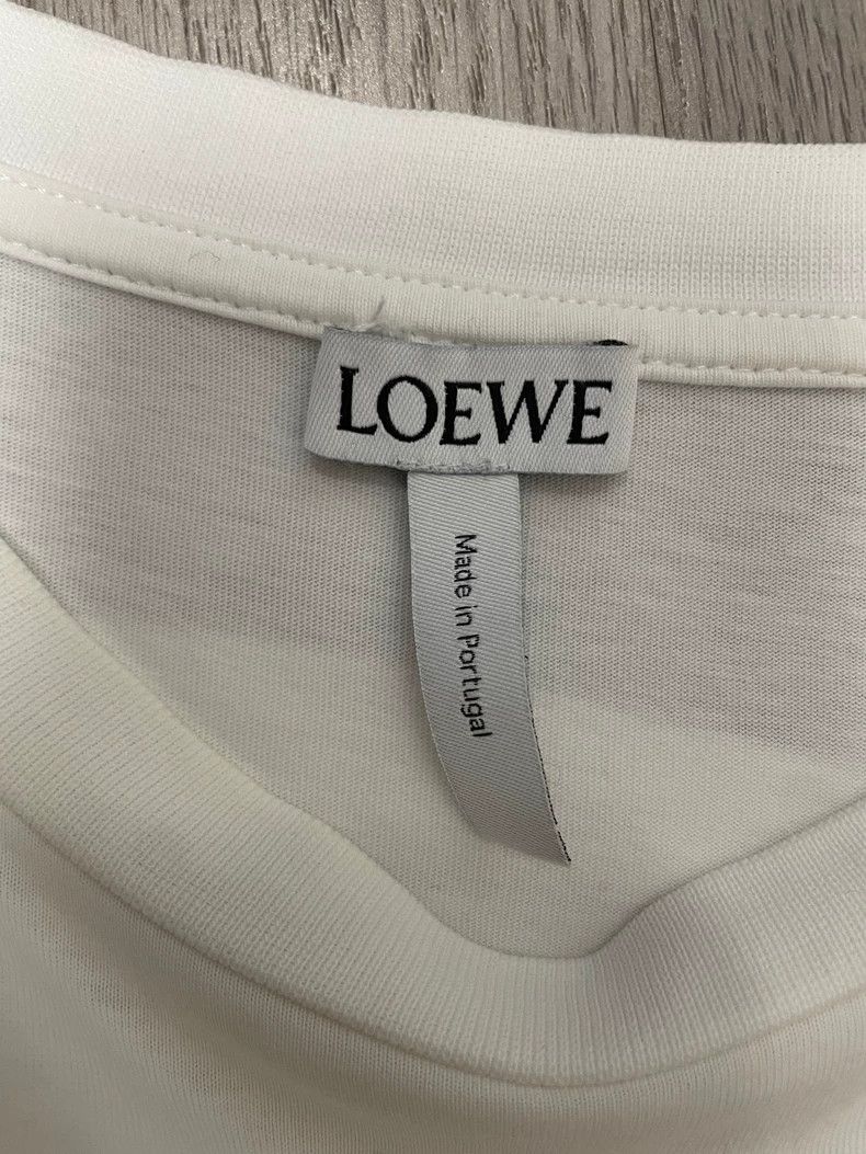 Loewe Loewe White embroidered Logo short sleeve T-shirt Size M / US 6-8 / IT 42-44 - 5 Thumbnail