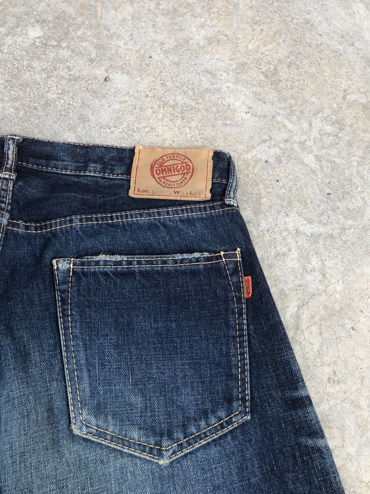 OMNIGOD Japanese OMNIGOD 50053 Distressed Jeans Selvedge Jeans Size US 32 / EU 48 - 16 Thumbnail