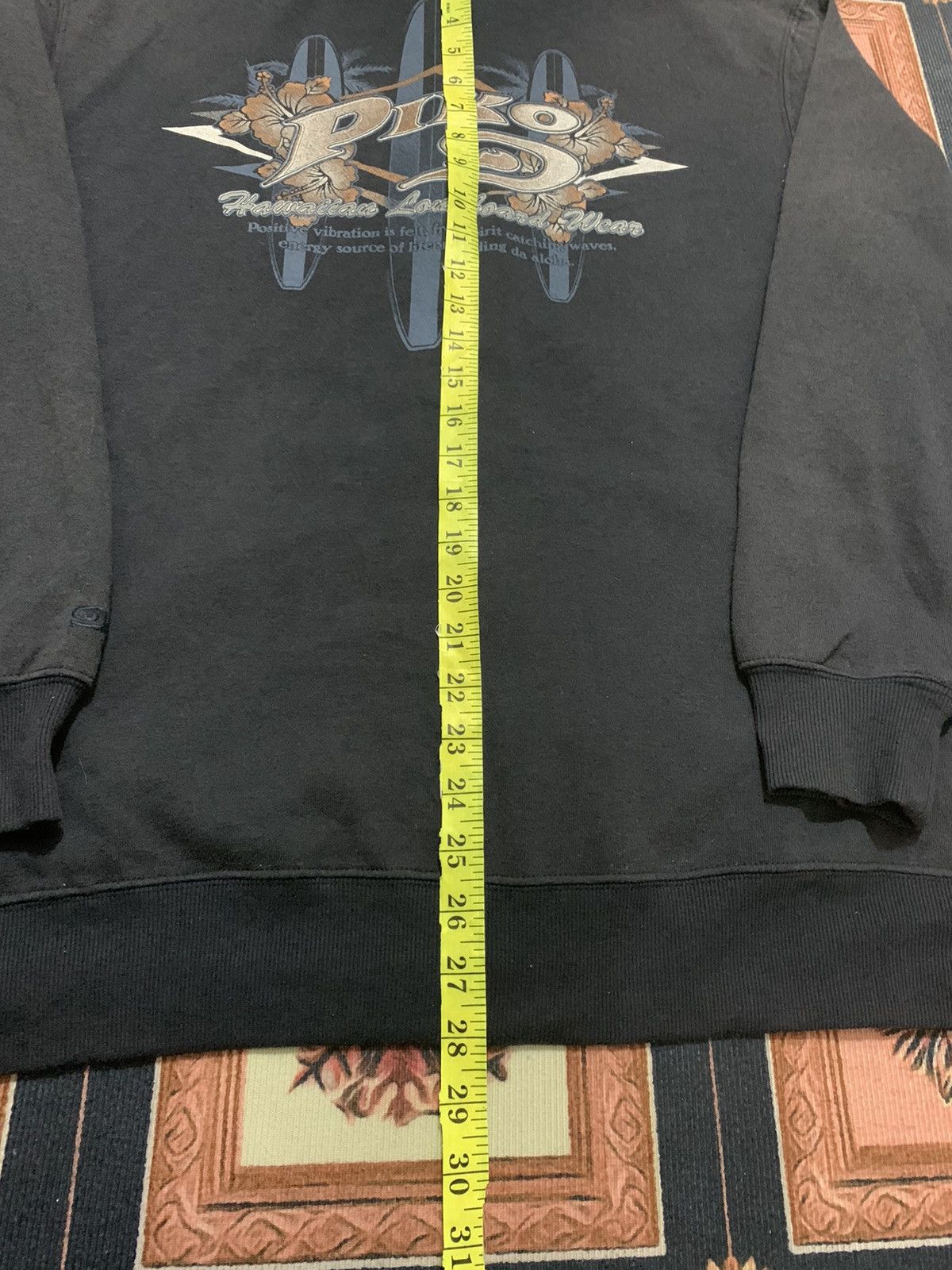 Vintage Vintage Piko Hawaiian Surf Hoodie Full Zip Black Sun Faded L Size US L / EU 52-54 / 3 - 11 Thumbnail