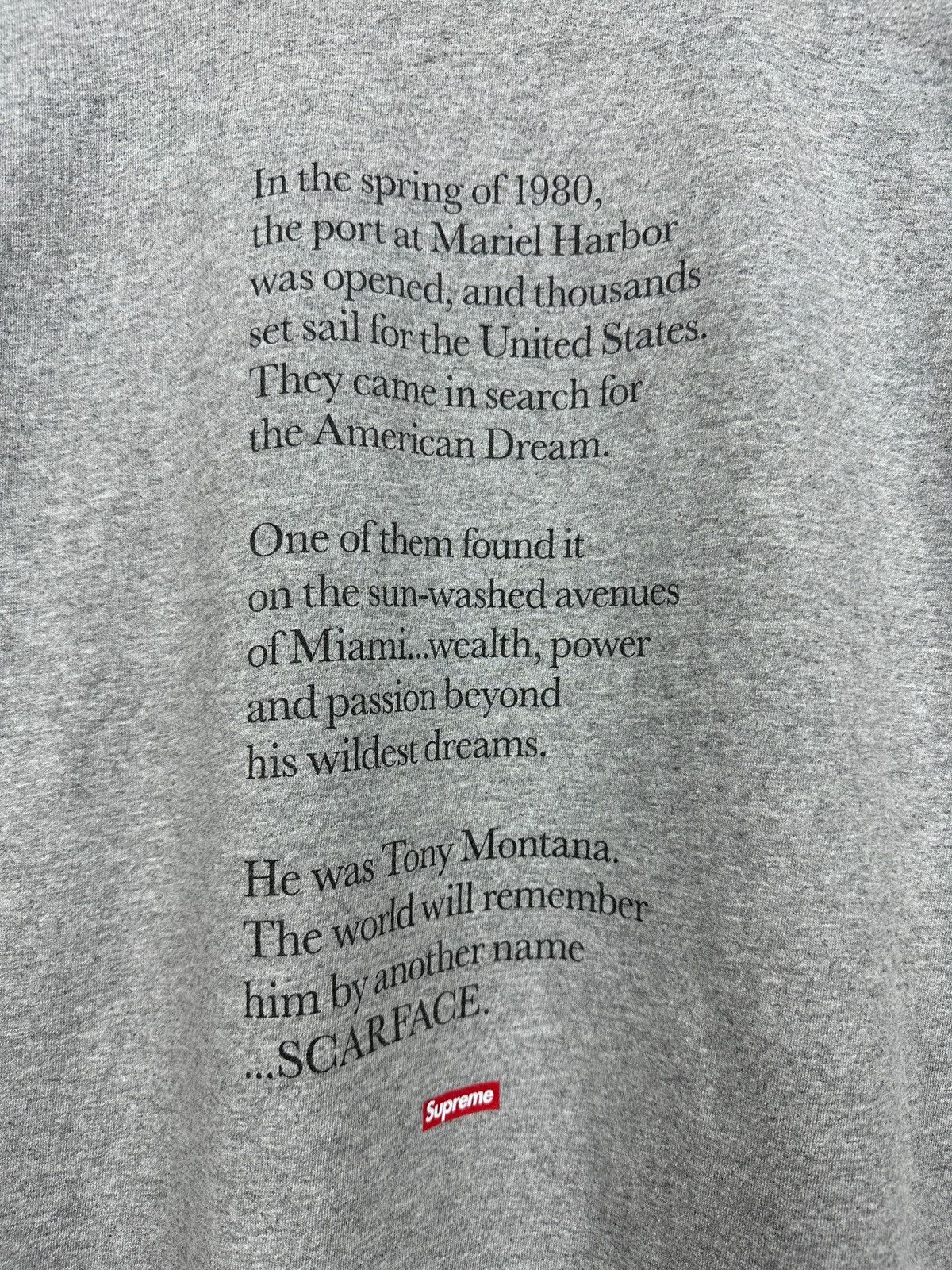 Supreme Supreme Scarface Grey T-Shirt Size US M / EU 48-50 / 2 - 15 Thumbnail