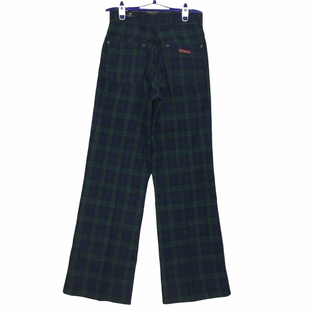 Vintage Vtg FARAH Plaid Pants Fabric Made in Italy Streetwear Size 26" / US 2 / IT 38 - 2 Thumbnail