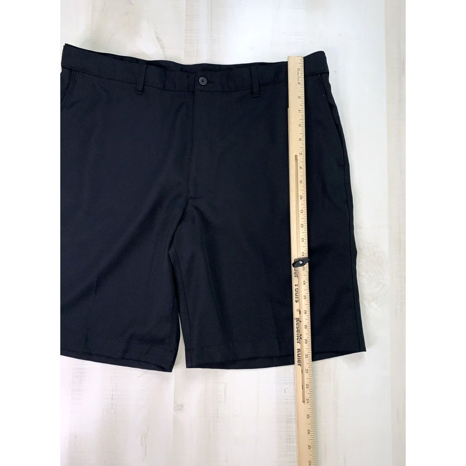 PGA Tour PGA Tour Black Quick Dry Mens 38 Golf Shorts Bermuda Flat Front Polyester Solid Black Casual Sports Mens Size US 38 / EU 54 - 3 Thumbnail
