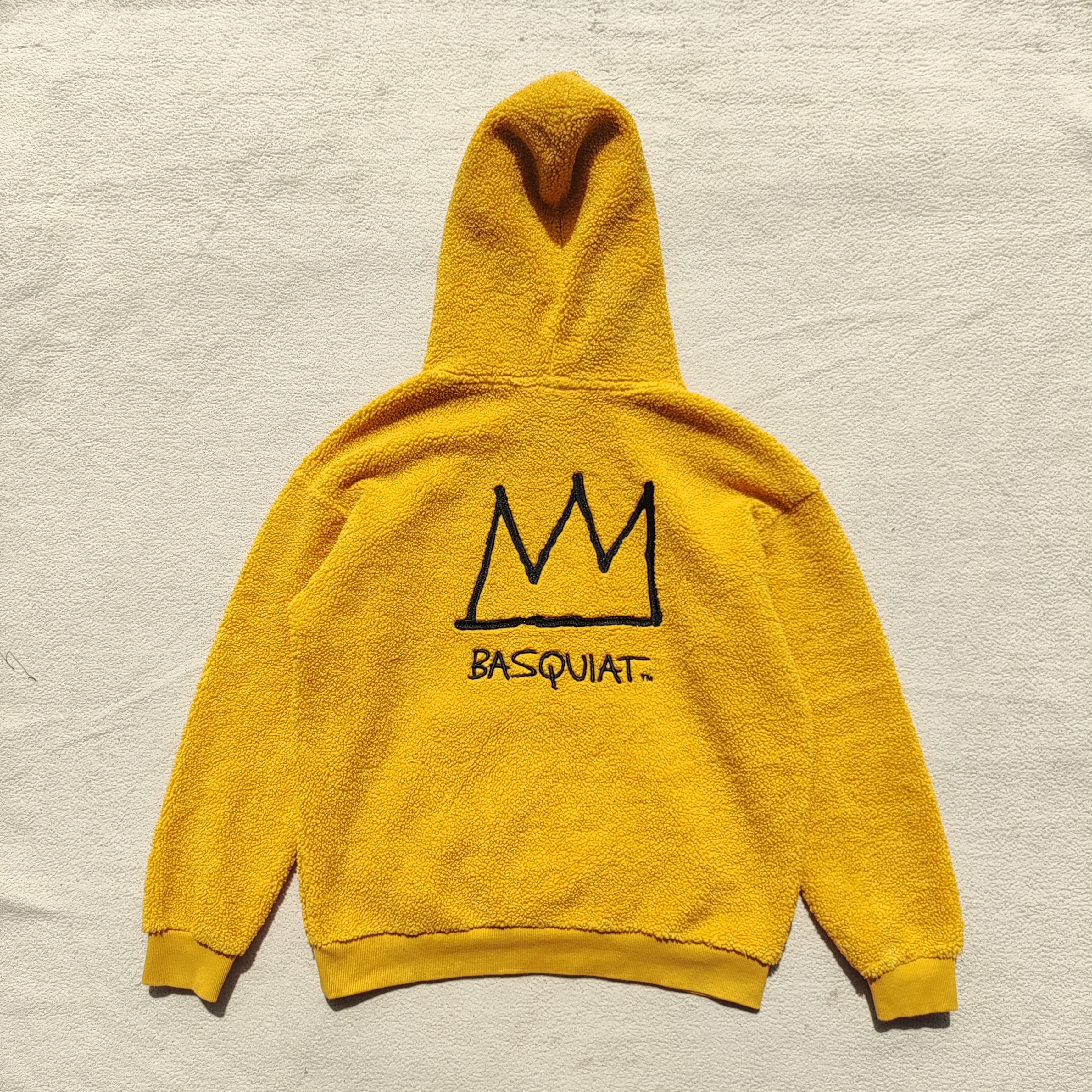 Jean-Michel Basquiat JMB x CLRIDE.n Yellow Sherpa Pullover Hoodie The Crown Logo Size US S / EU 44-46 / 1 - 1 Thumbnail