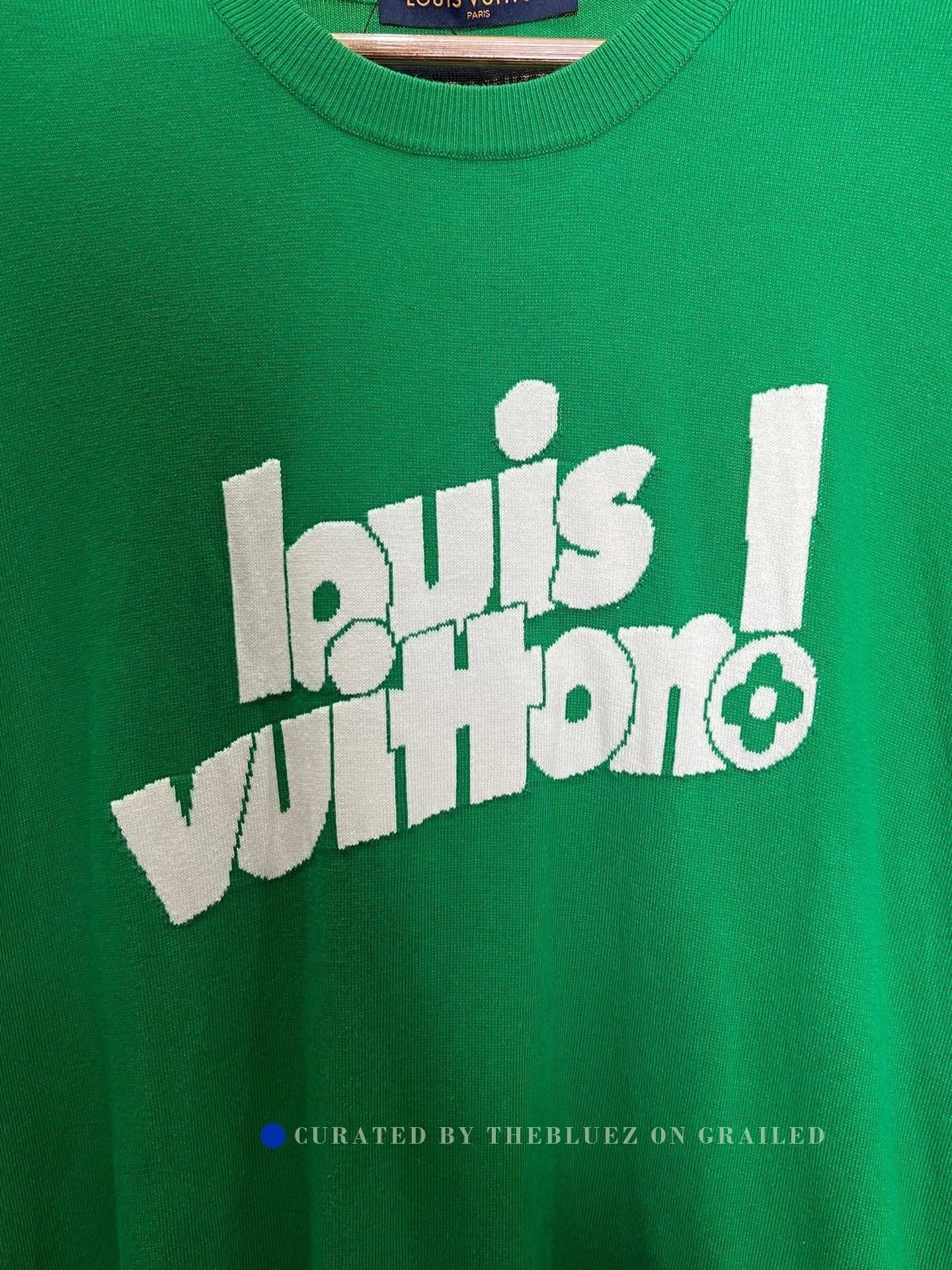 Louis Vuitton Louis Vuitton Green Knit Short Sleeve Size US XXL / EU 58 / 5 - 3 Thumbnail