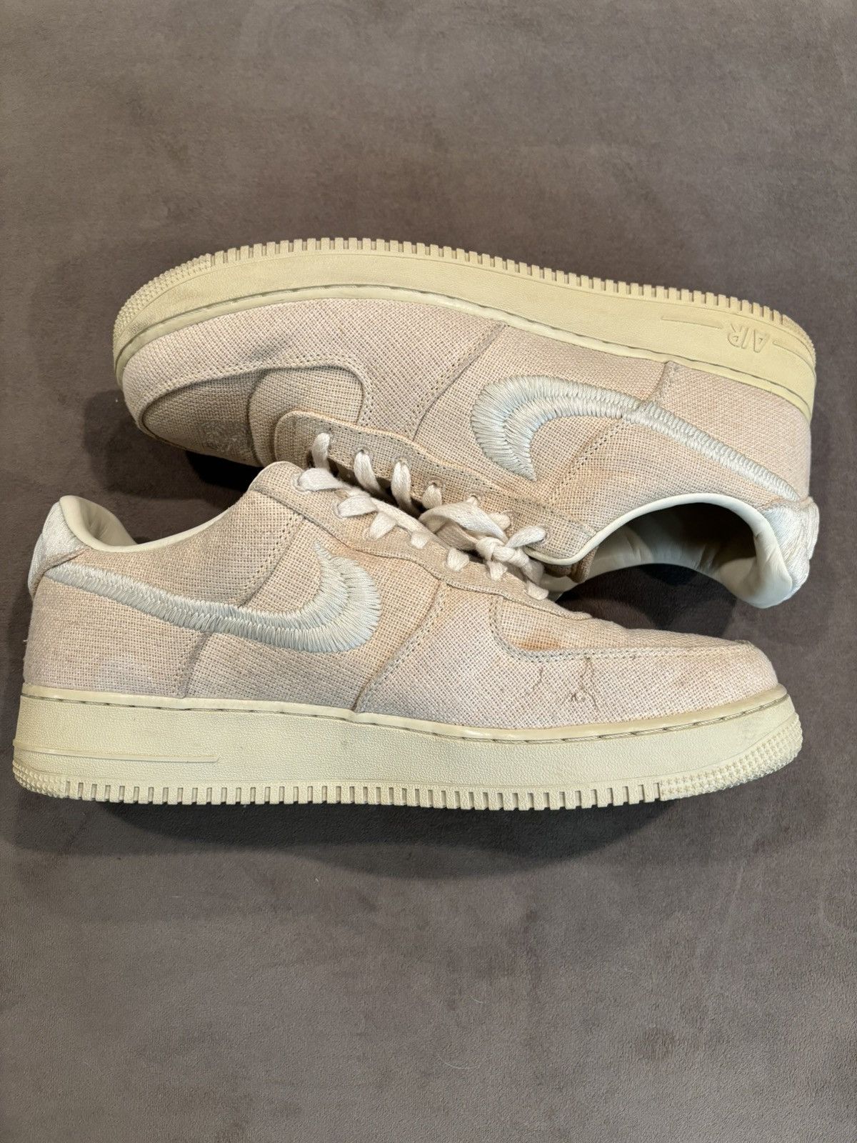 Nike × Stussy Stussy x Nike Air Force One Low “Stussy Fossil” Size US 13 / EU 46 - 2 Thumbnail