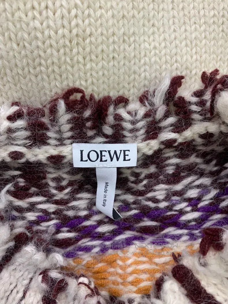 Loewe Loewe Beige collar letter print knit top Size S / US 4 / IT 40 - 4 Thumbnail