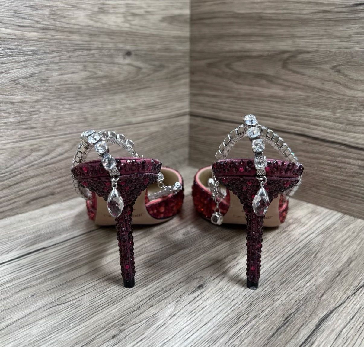Jimmy Choo Jimmy Choo Saeda Crystal Heels J41 Size US 6.5 / IT 36.5 - 5 Thumbnail