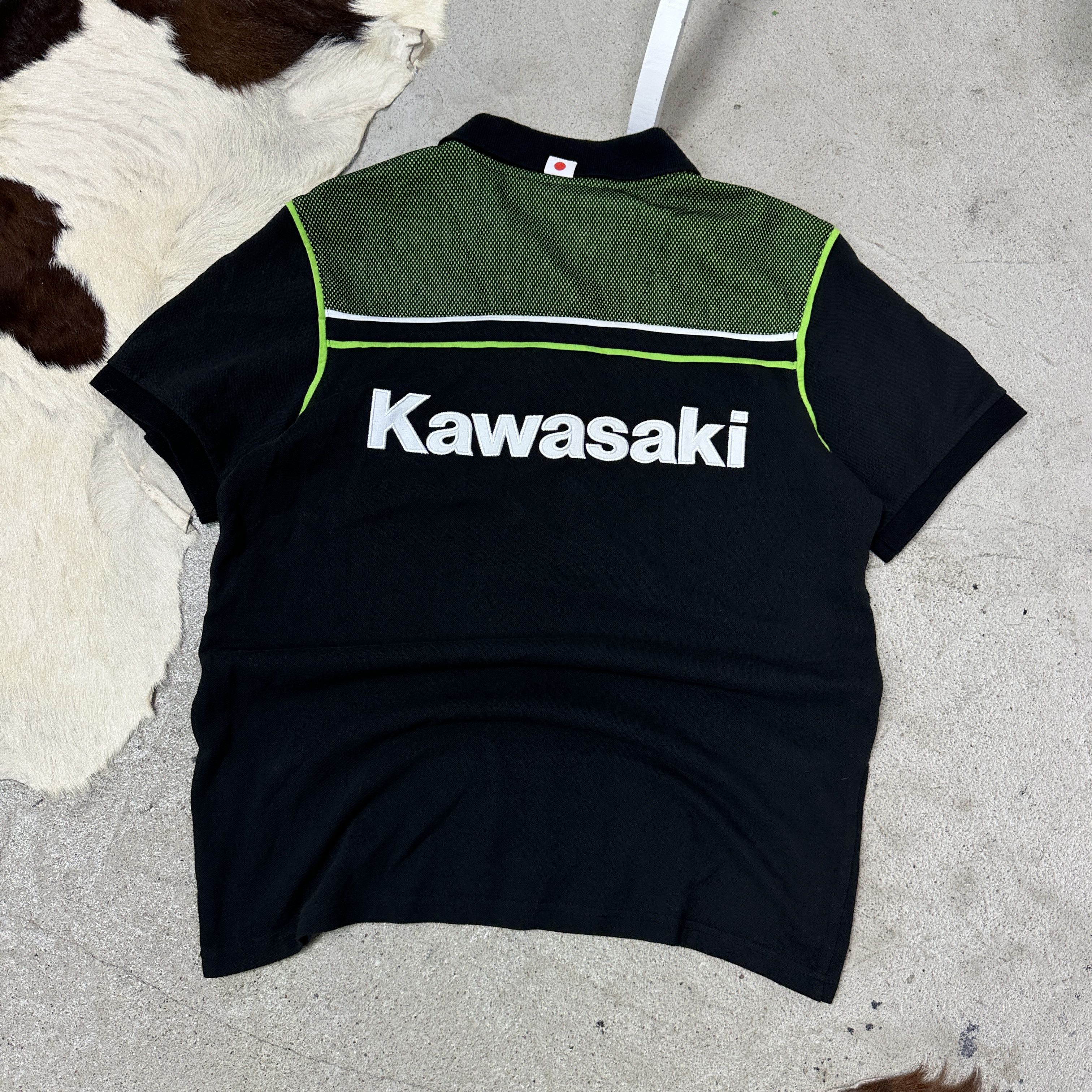 Vintage Vintage Streetwear Sporty Kawasaki Polo T-shirt Y2K Size US XL / EU 56 / 4 - 3 Thumbnail