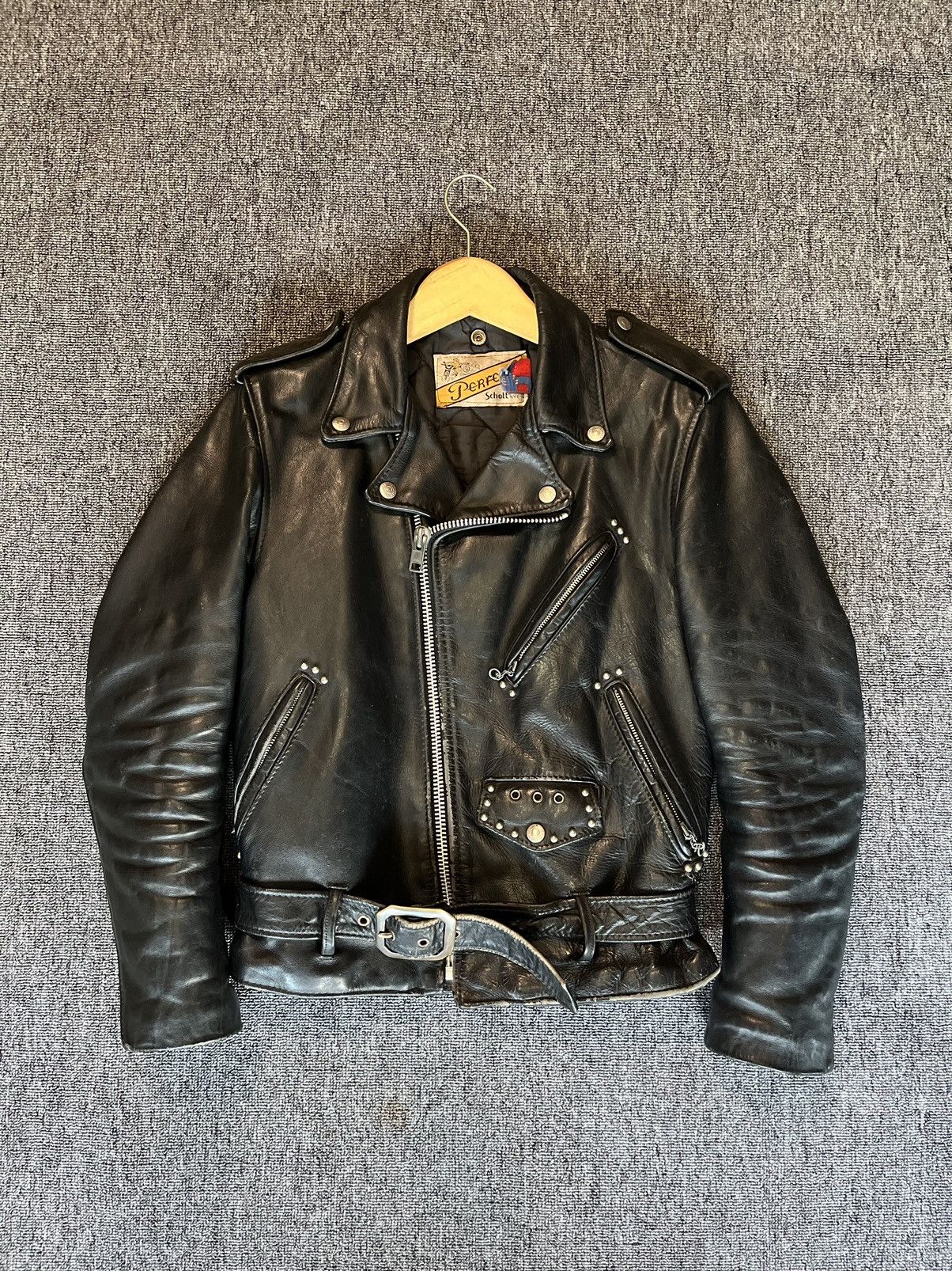 Schott Schott Perfecto P213 Raven Lambskin (Small 38) | Grailed
