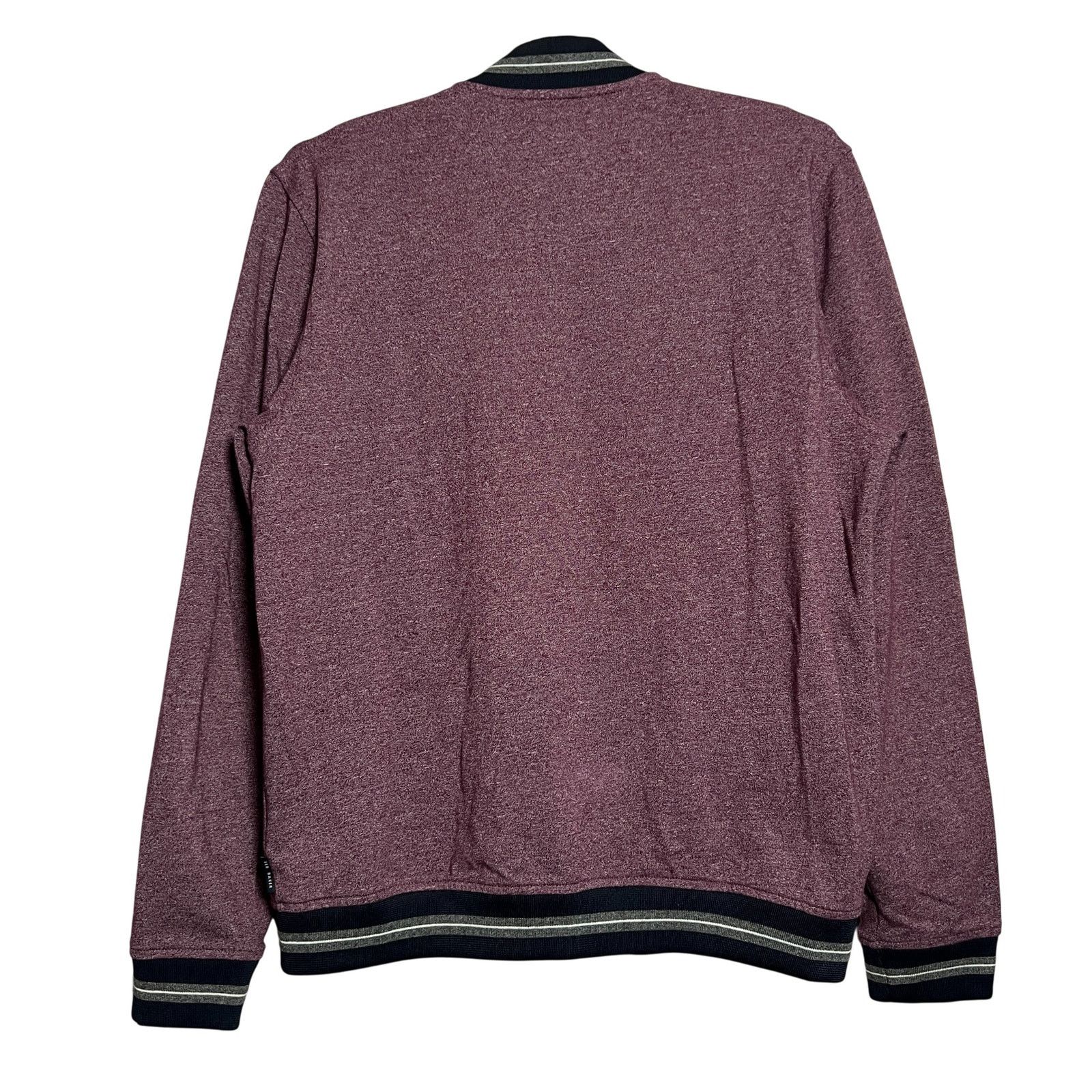Ted Baker Ted Baker Envisa Zip Bomber Track Jacket Size 4 L Slim Plum Size US L / EU 52-54 / 3 - 2 Thumbnail