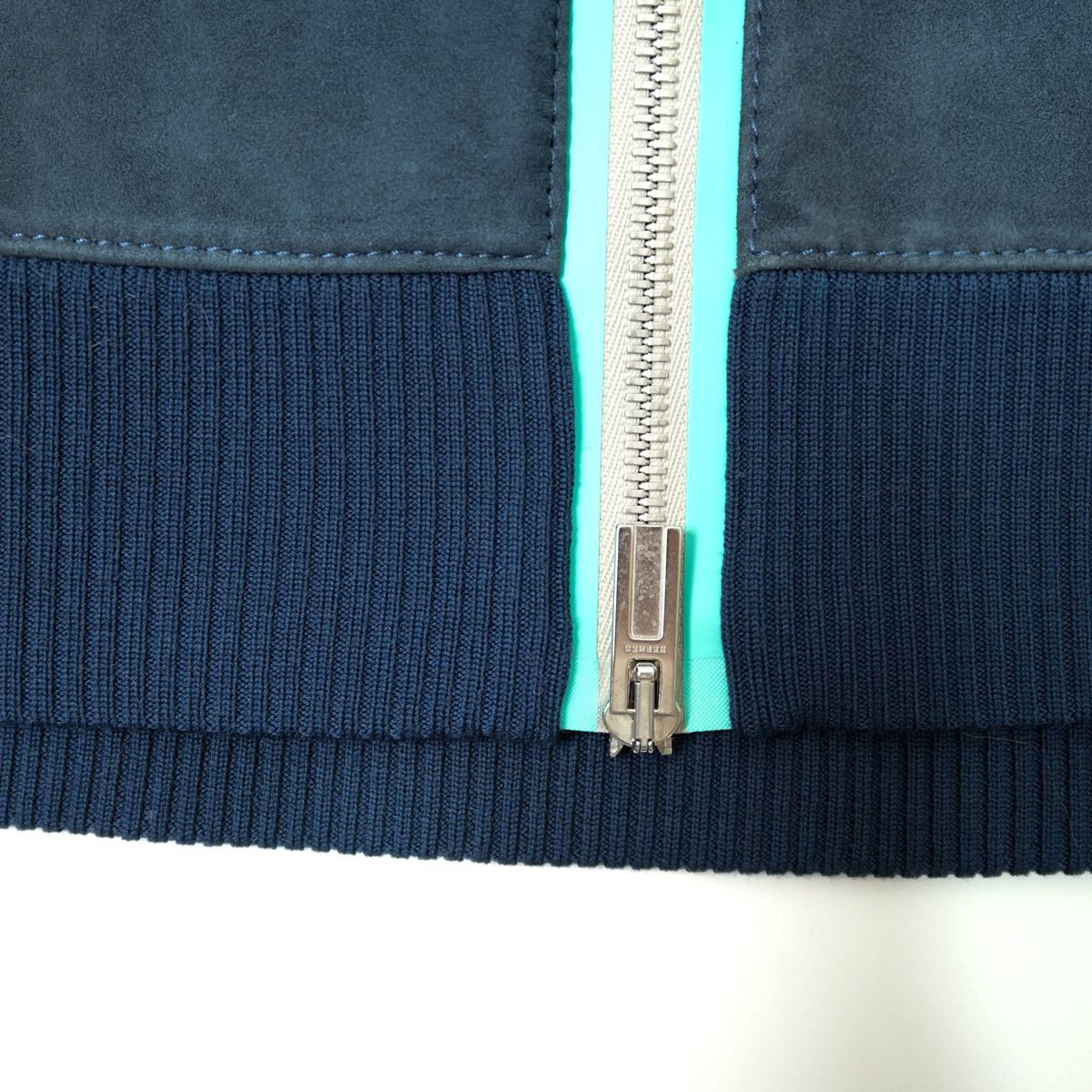 Hermes HERMÈS Suede × Wool Ribbed Knit Sweater Jacket Size US M / EU 48-50 / 2 - 5 Thumbnail