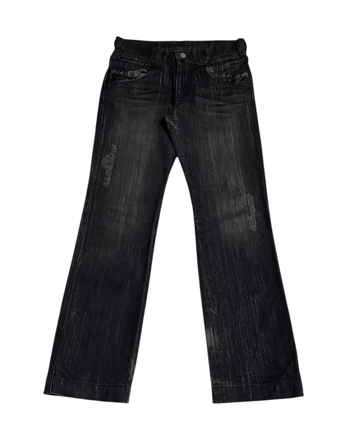 PPFM Comme Ca Japan Leather Pocket Jeans Size US 29 - 2 Thumbnail