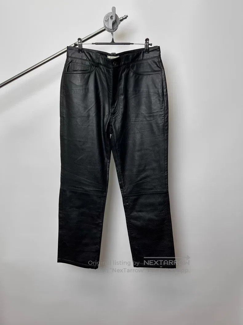 Yohji Yamamoto YOHJI YAMAMOTO size XXL Calf Leather Pants Size US 27 - 1 Thumbnail
