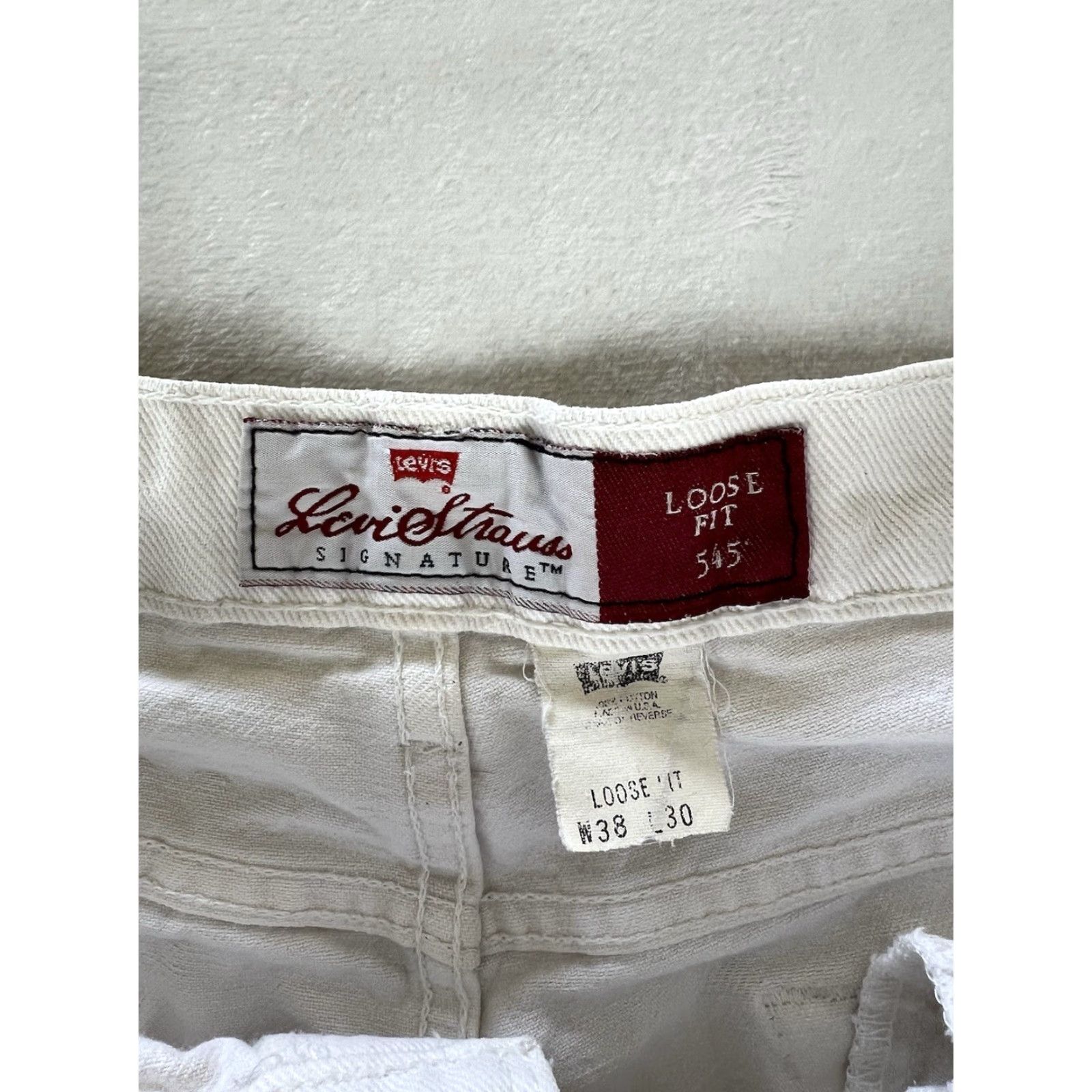 Levi's VINTAGE Levi’s 545 Orange Tab White Jeans Size 36x30 Made In USA Loose Fit 90s Mens Jeans Size US 36 / EU 52 - 7 Thumbnail