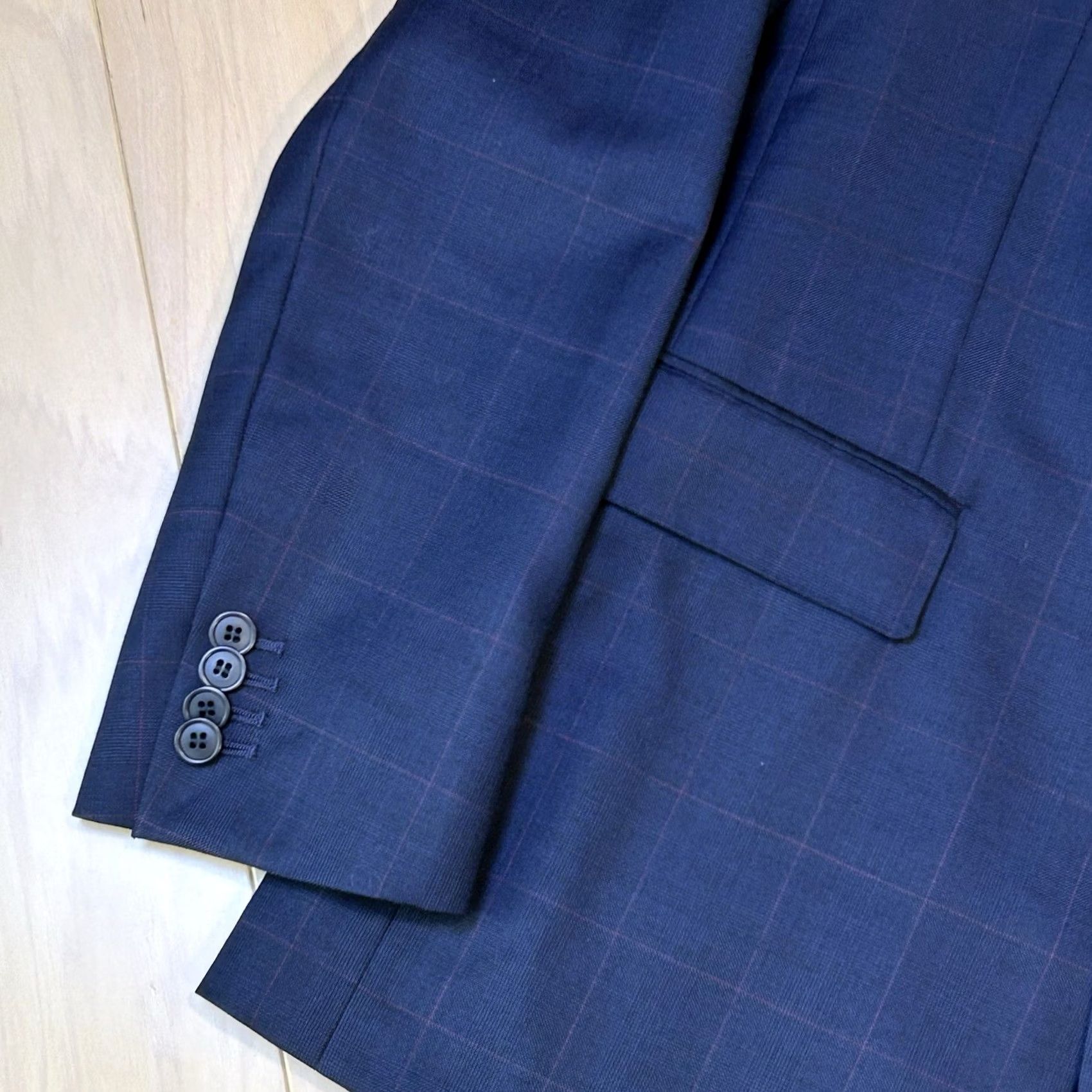 Vintage Rod Alan Custom Democratic Lining Blazer Sport Coat Men’s 39R Blue Plaid Regular Size 40R - 2 Thumbnail