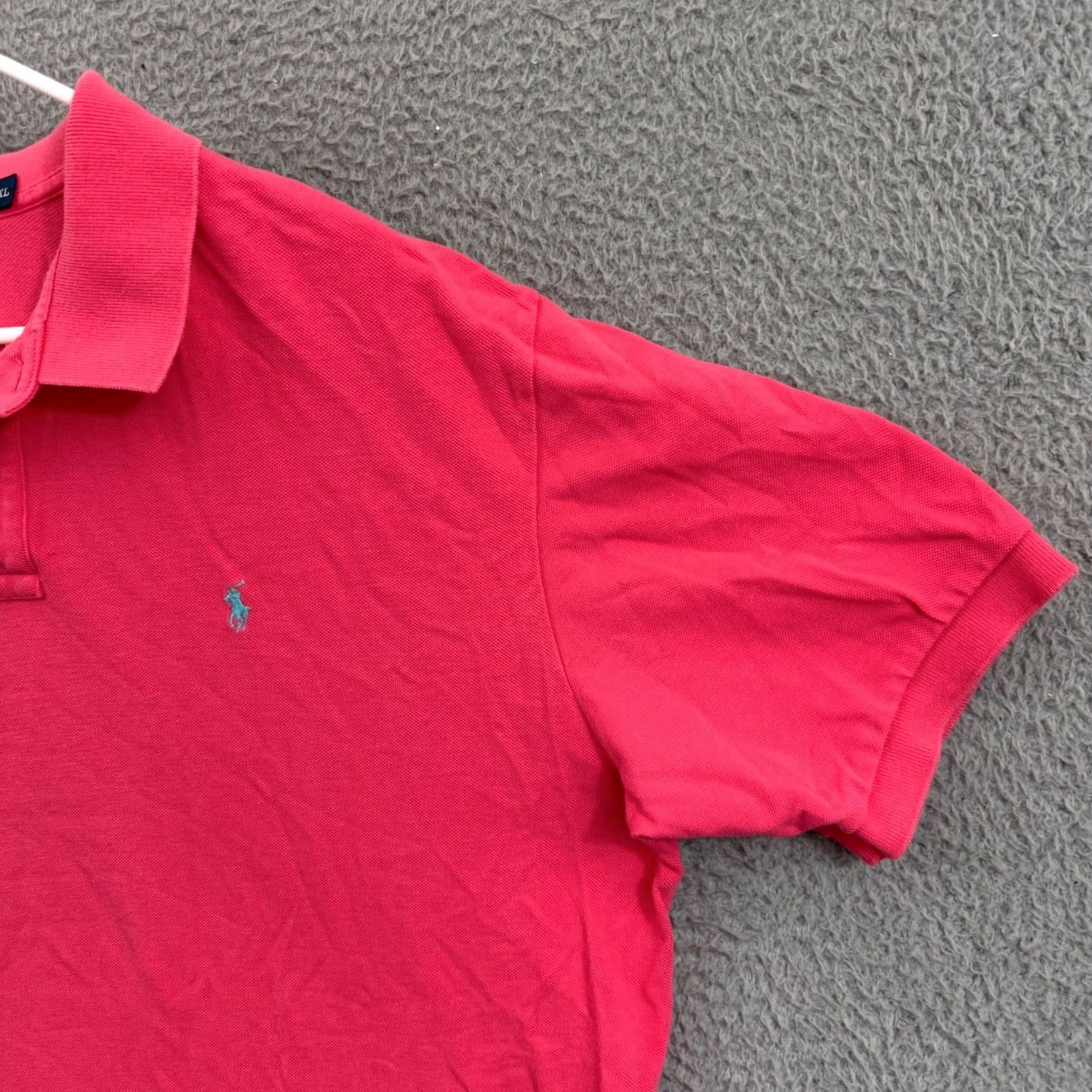 Ralph Lauren Polo Ralph Lauren Shirt Mens 2XL Pink Short Sleeve Pony Button Golf Preppy Knit Size US XXL / EU 58 / 5 - 5 Thumbnail