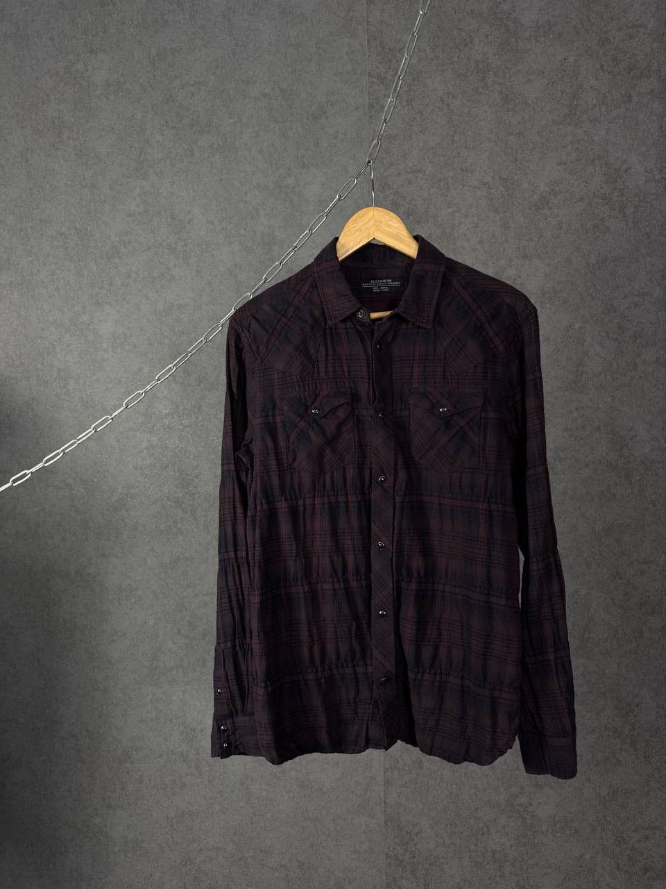 Allsaints Allsaints vintage designer pocket shirt Size US S / EU 44-46 / 1 - 1 Thumbnail