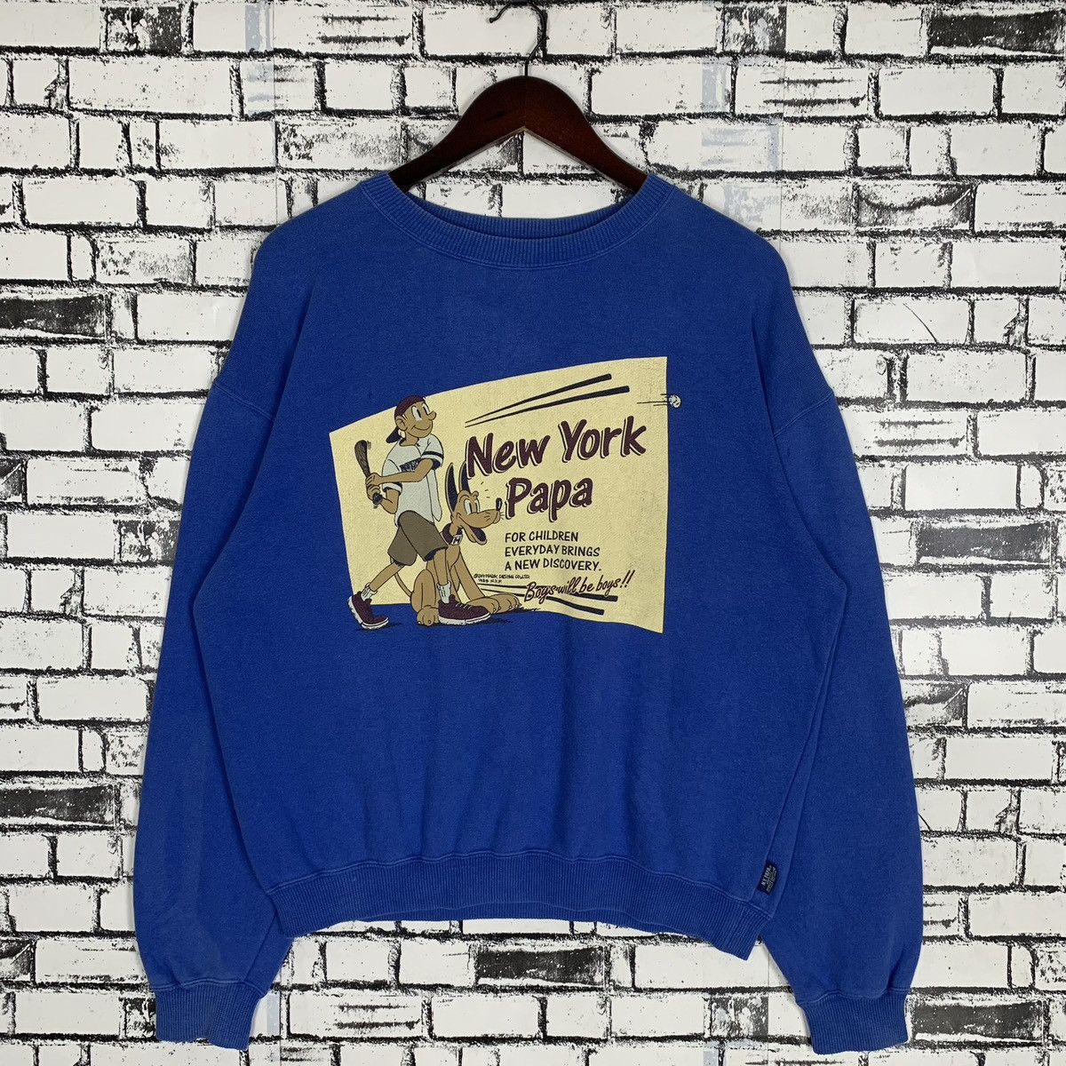 Japanese Brand × Vintage Vintage New York Papa Joymark Design Sweatshirt Crewneck Size US M / EU 48-50 / 2 - 1 Thumbnail