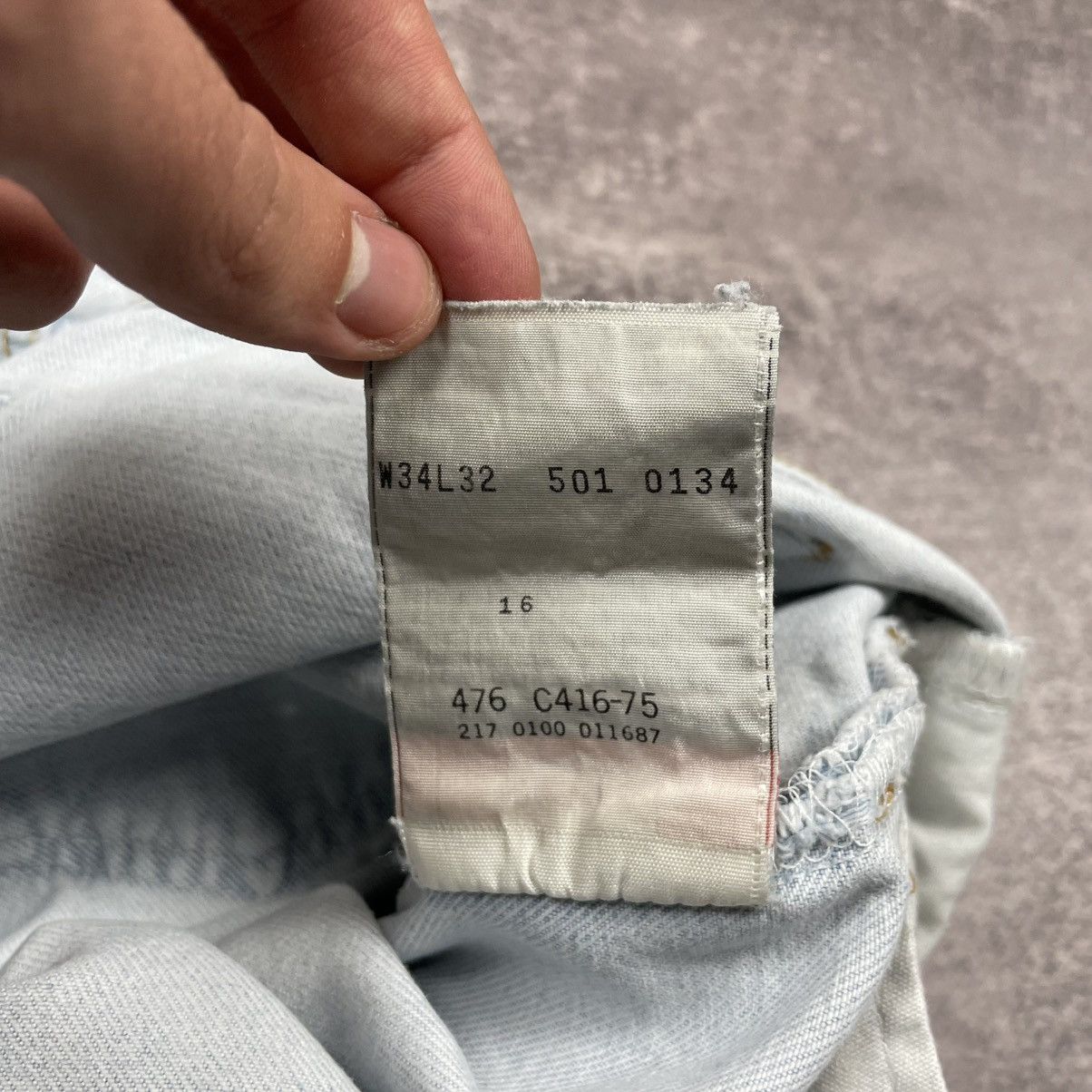 Levi's Vintage 90’s Distressed Levis 501 Size US 34 / EU 50 - 20 Thumbnail