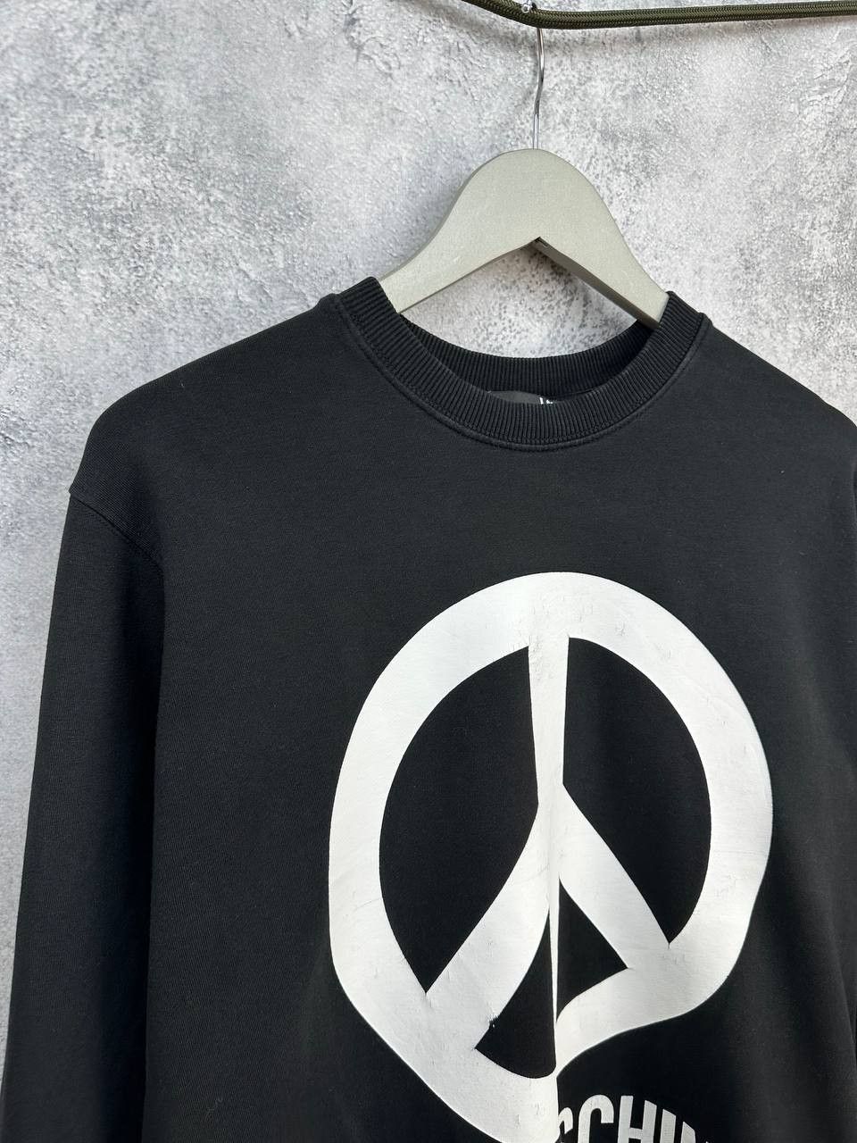 Moschino Love Moschino Peace Logo Sweatshirt Black Jumper Long Sleeve Size US M / EU 48-50 / 2 - 3 Thumbnail