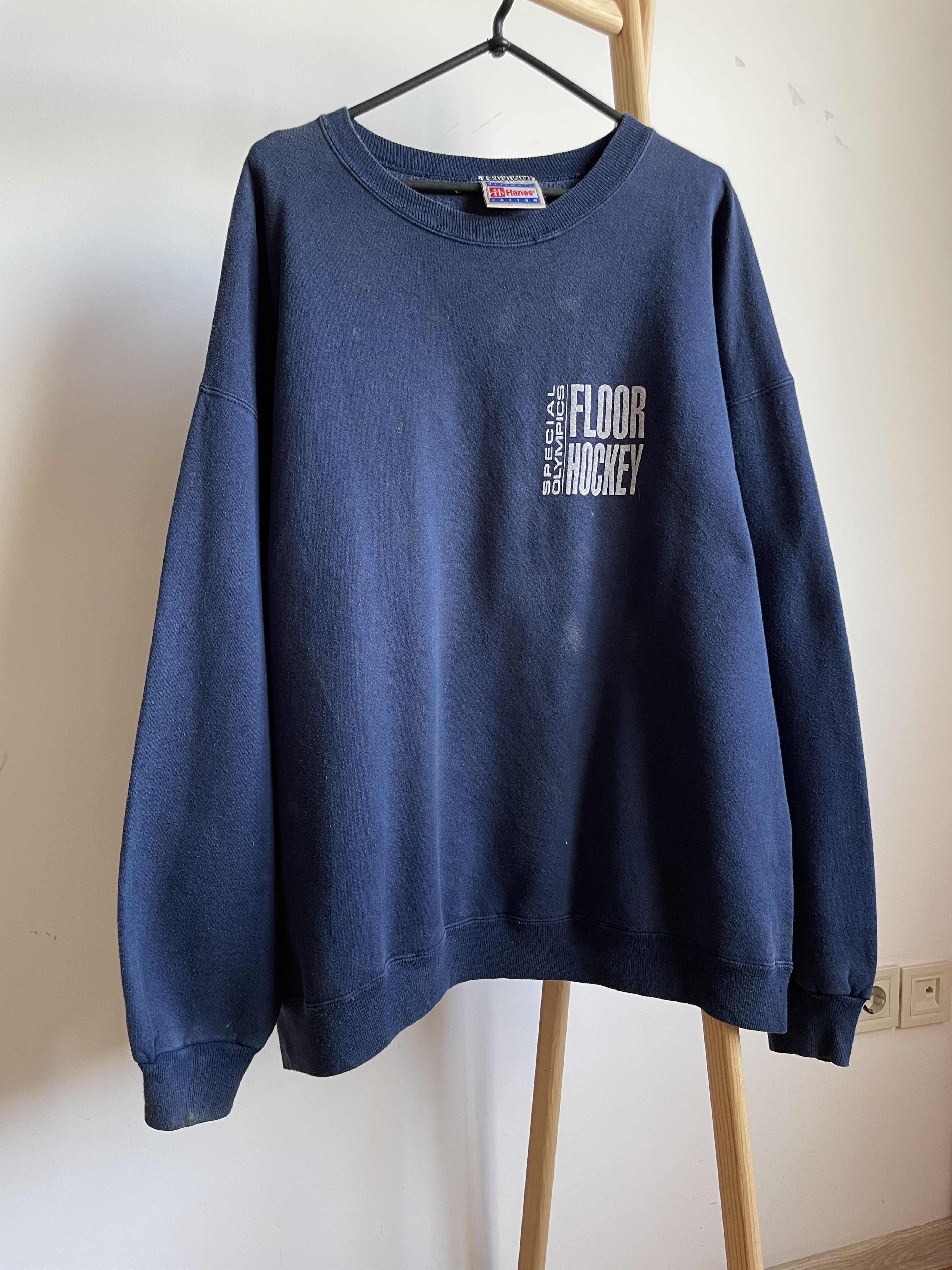 Hanes × Vintage Play Hockey Or Getta Puck Outta Here Vintage 90s Sweatshirt Size US XL / EU 56 / 4 - 3 Thumbnail