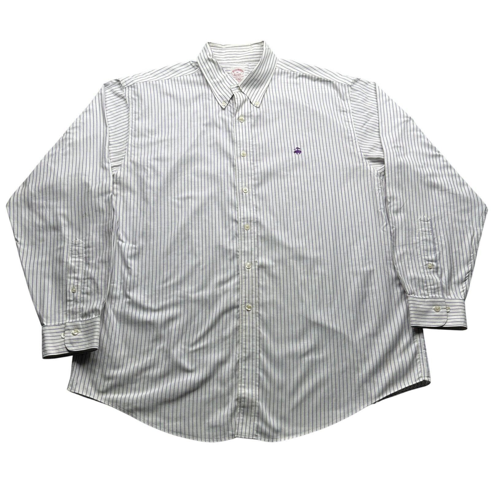 Brooks Brothers Brooks Brothers Original Polo Shirt Mens XL Purple Striped Size US XL / EU 56 / 4 - 1 Thumbnail