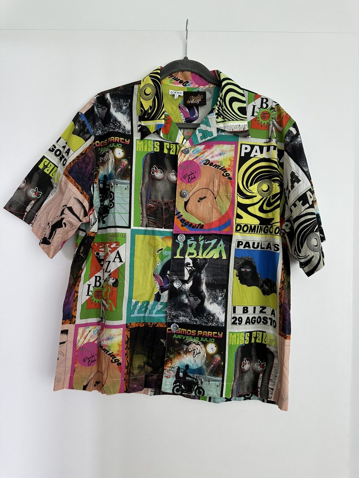 LOEWE Paulas Ibiza Club Flyer print boxy relaxed shirt S