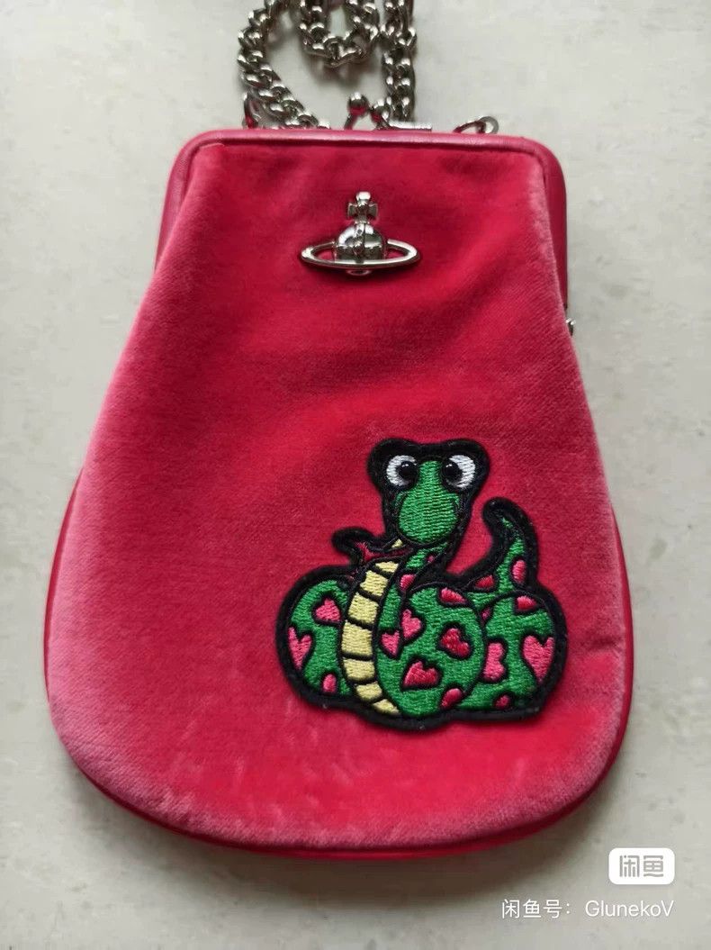Vivienne Westwood Vivienne Westwood size os Rose red snake mouth gold bag Size ONE SIZE - 1 Thumbnail