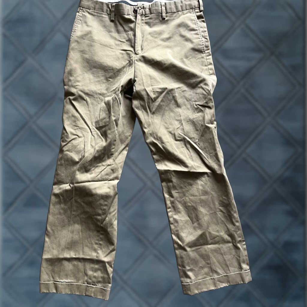 Eddie Bauer Eddie Bauer Beige Flat Front Wrinkle-Free Classic Fit Pants Mens 36x30 90s Size US 36 / EU 52 - 1 Thumbnail