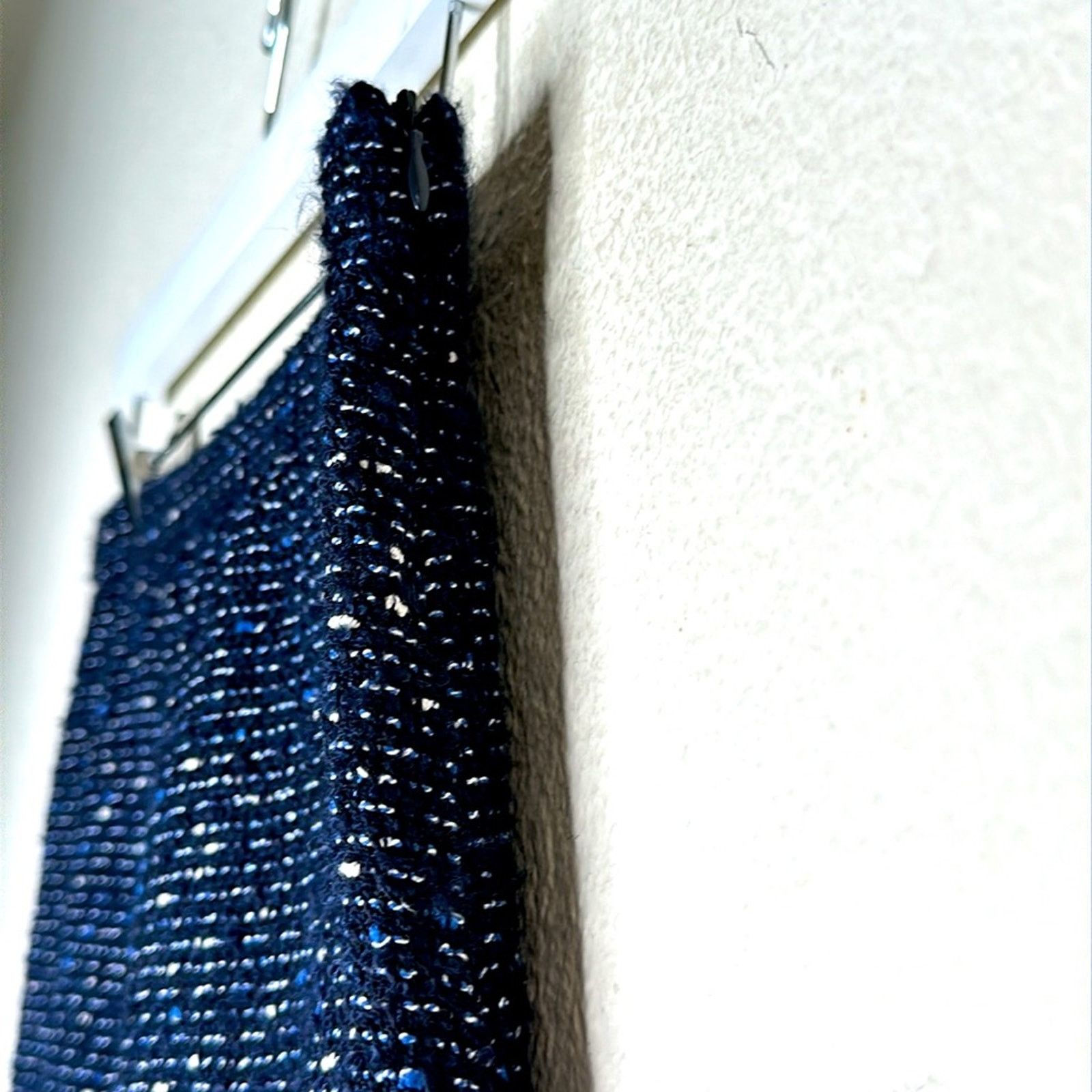 Love Moschino Love Moschino Wool Mohair Tweed Mini Skirt Blue Size 2/28 Size 28" / US 6 / IT 42 - 6 Thumbnail