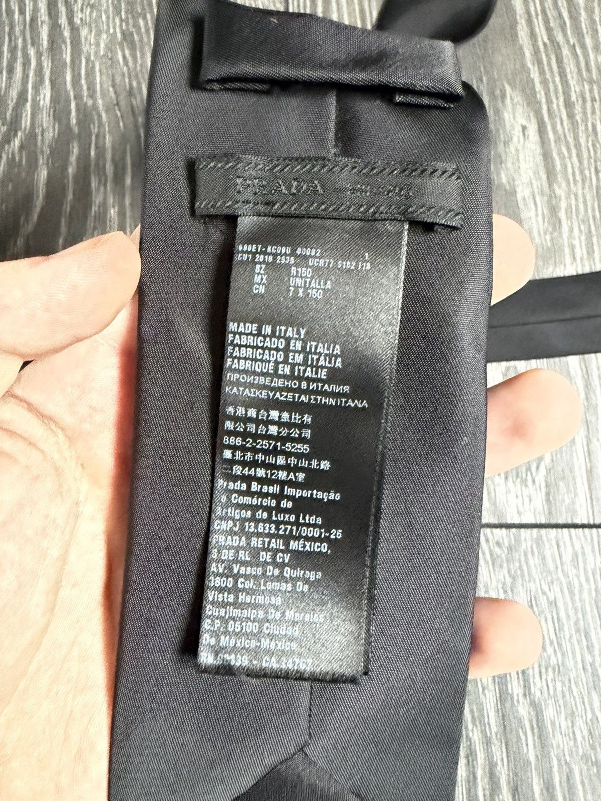 Prada prada triangle logo tie Size ONE SIZE - 3 Thumbnail