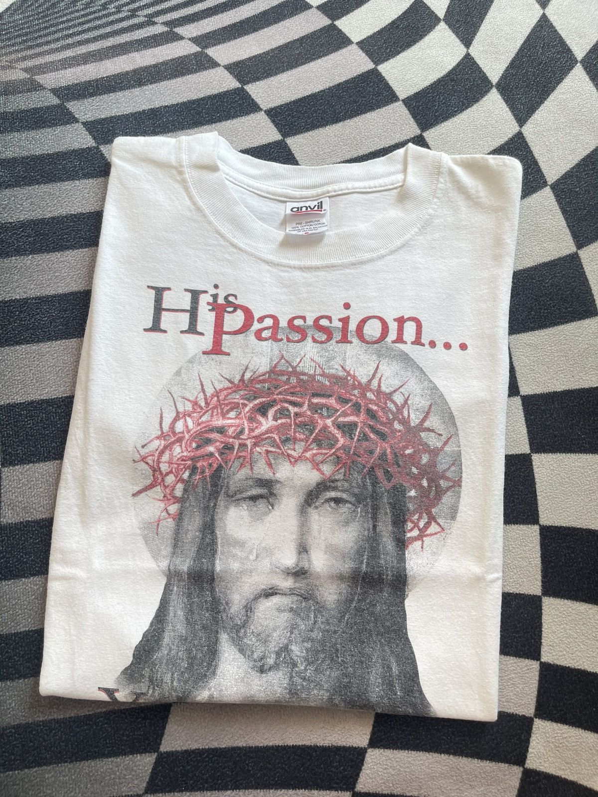 Vintage Vintage 2004 His Passion Your Salvation Jesus T-Shirt Anvil Size US M / EU 48-50 / 2 - 1 Thumbnail