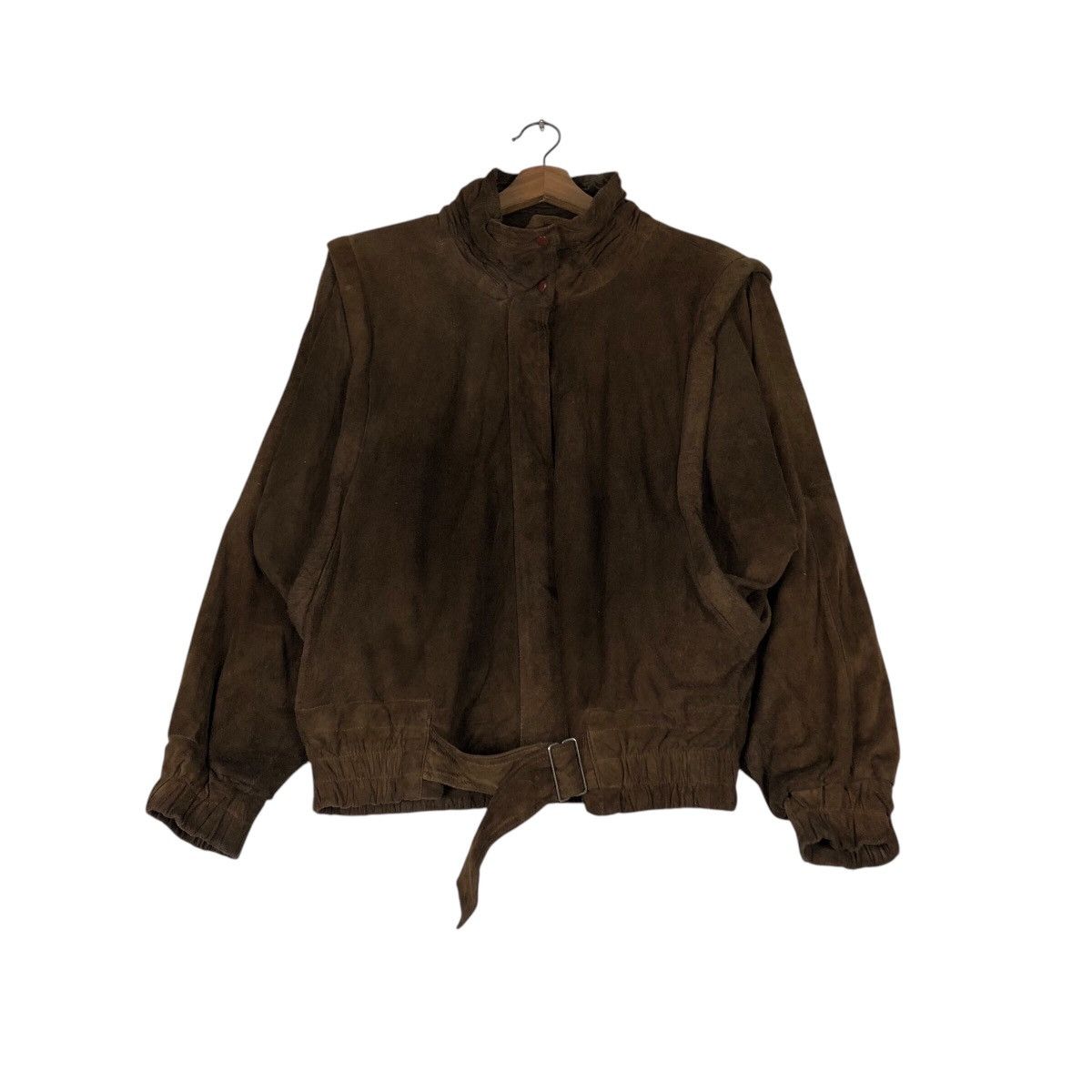 Genuine Leather 📌Vintage Fly Bomber Jacket Leather Danna Issey Miyake Size US M / EU 48-50 / 2 - 3 Thumbnail
