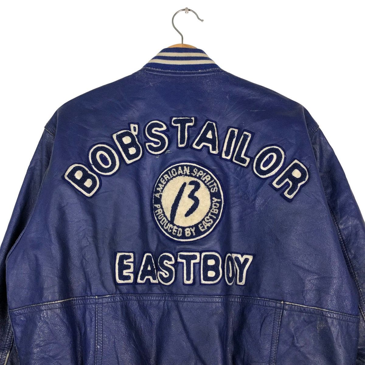 Vintage 🔥VINTAGE LEATHER STADIUM JUMPER JACKET BOB’S TAILOR BIG LOGO Size US M / EU 48-50 / 2 - 2 Thumbnail