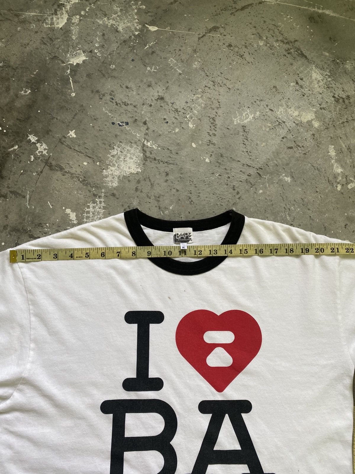 Bape Vintage Bathing Ape I Love BAPE Ringer T Shirt Size US XL / EU 56 / 4 - 21 Thumbnail