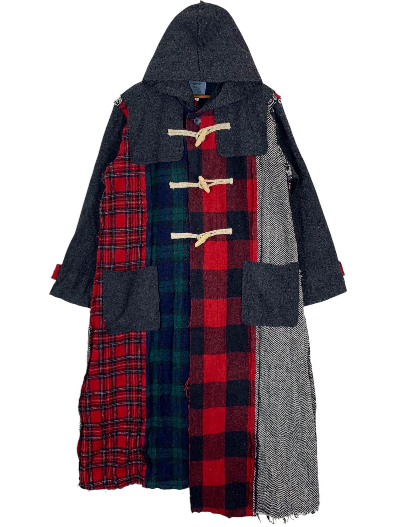 Designer × Issey Miyake × Vintage Vintage Patchwork Rebuild Duffle Overcoat Size US L / EU 52-54 / 3 - 1 Thumbnail