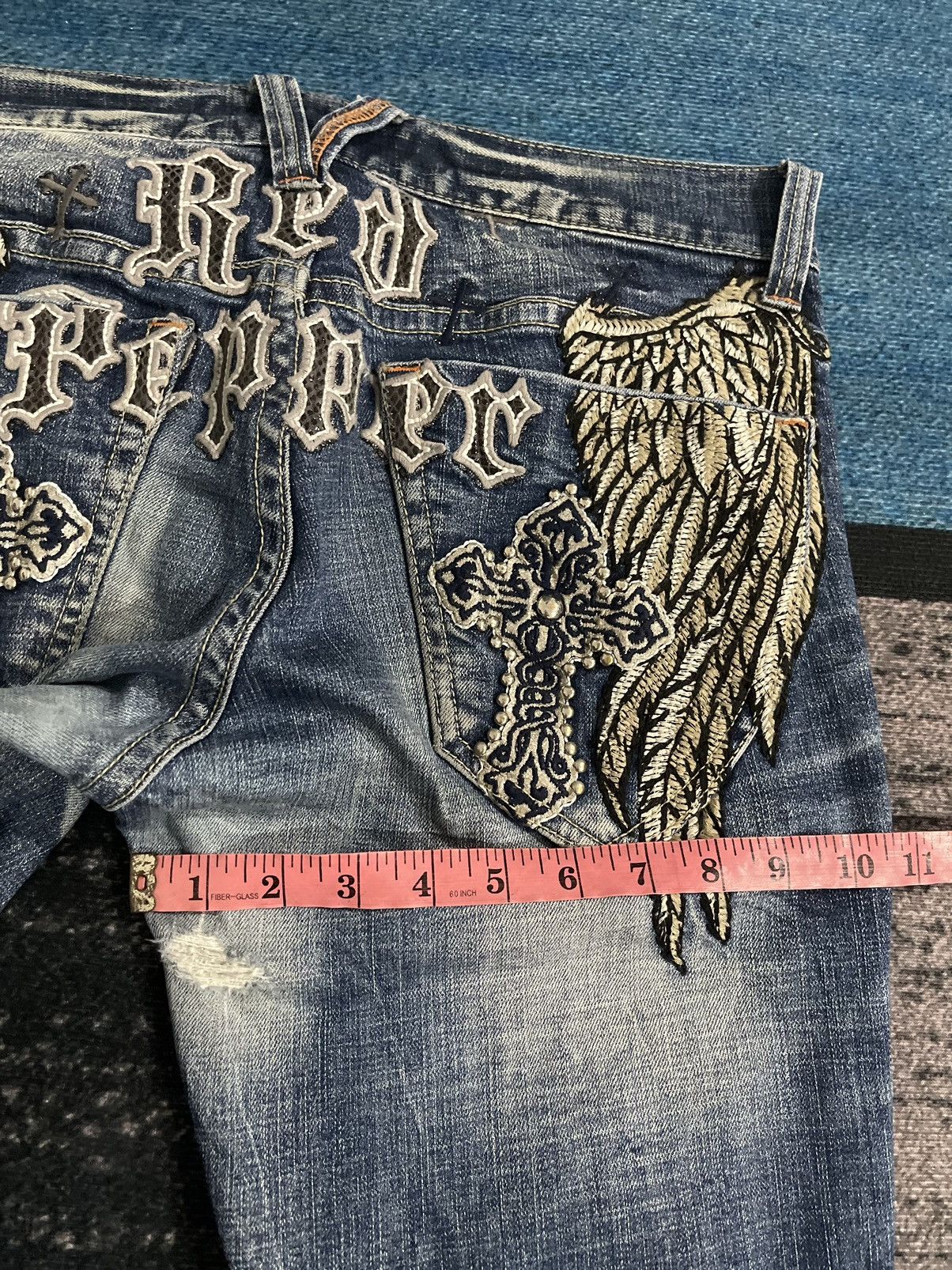 Japanese Brand VINTAGE RED PEPPER JAPAN&CO EMBROIDERY LOGO DENIM JEANS Size US 34 / EU 50 - 23 Thumbnail