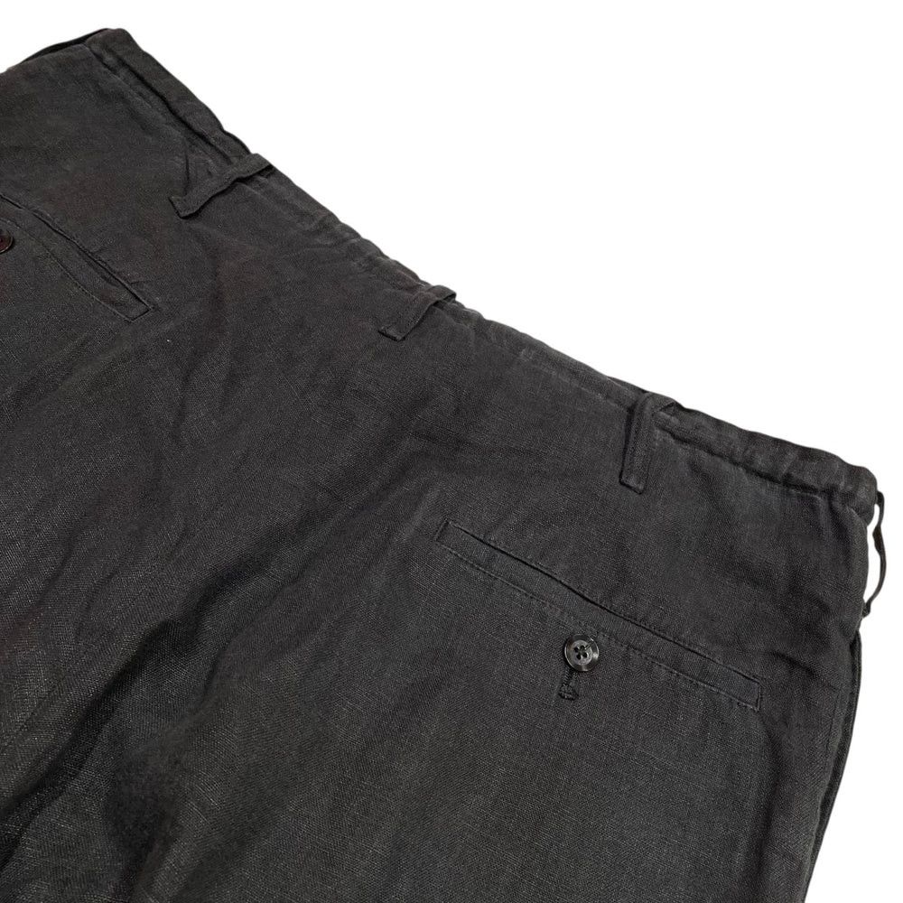 Yohji Yamamoto Yohji Yamamoto pour hommecotton/black Linen pants Size US 37 - 4 Thumbnail