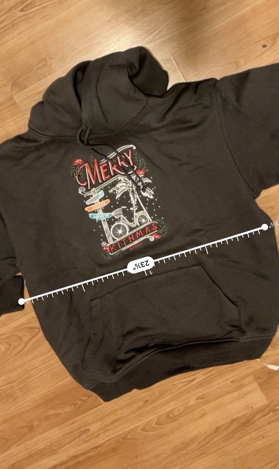 KITH Merry Kithmas Hoodie XL Charcoal HAWAII Exclusive