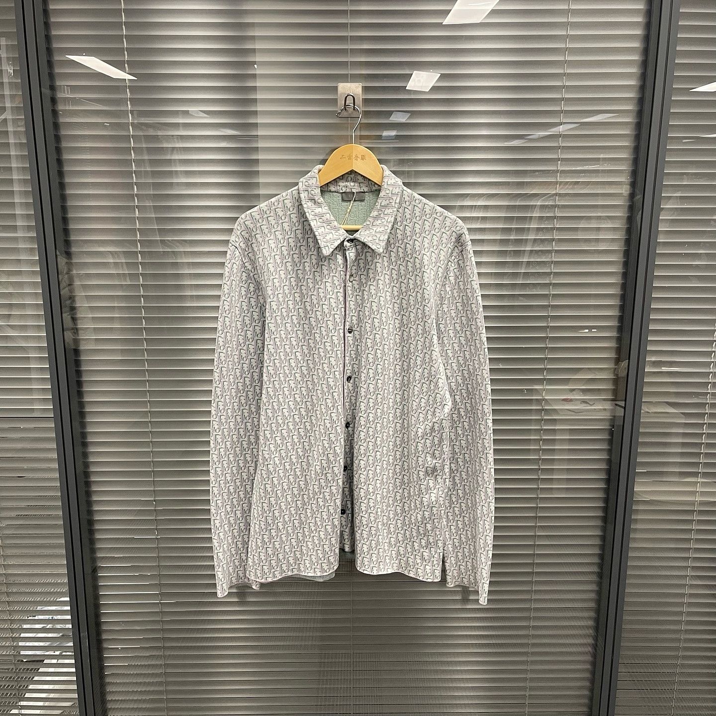 Dior Dior Oblique Monogram Knit Button Up Shirt XL Size US XL / EU 56 / 4 - 1 Thumbnail