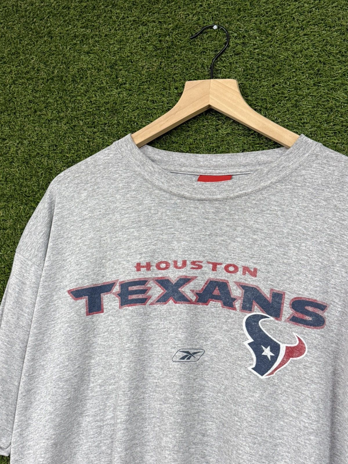 Reebok Vintage Houston Texans Reebok Grey NFL Football Logo Tee Size US L / EU 52-54 / 3 - 1 Thumbnail