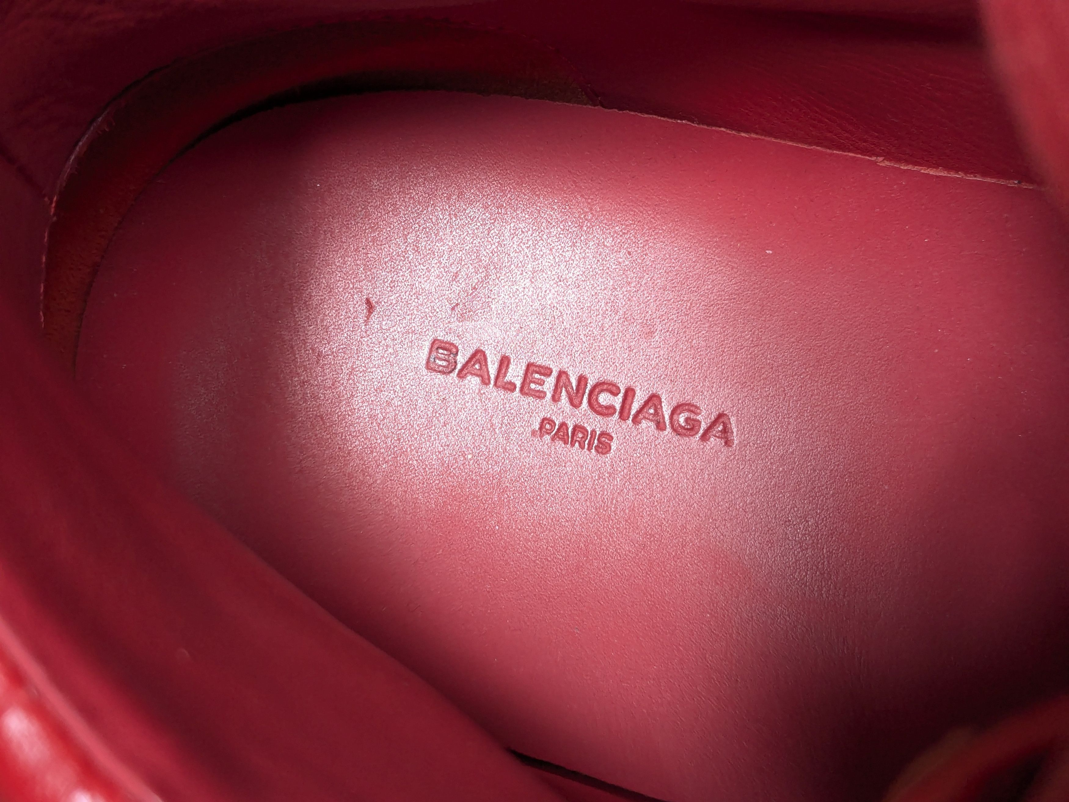 Balenciaga Balenciaga Arena Red 13 High Tops Leather Sneakers Size US 13 / EU 46 - 7 Thumbnail