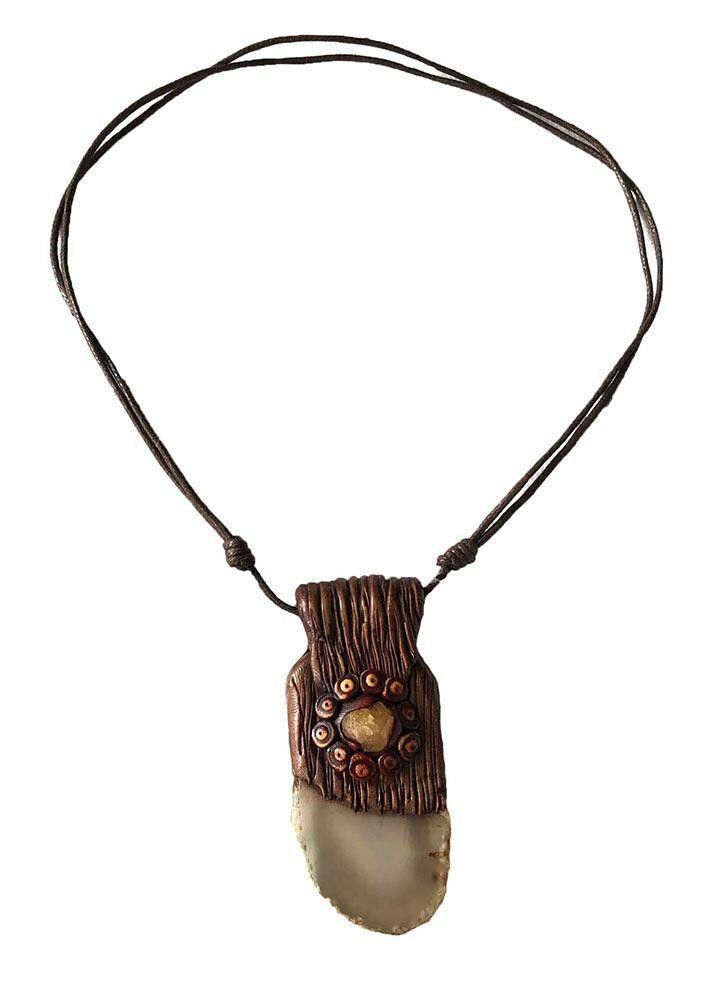 Designer New Brown Artisan Hand Made Necklace Size ONE SIZE - 1 Thumbnail