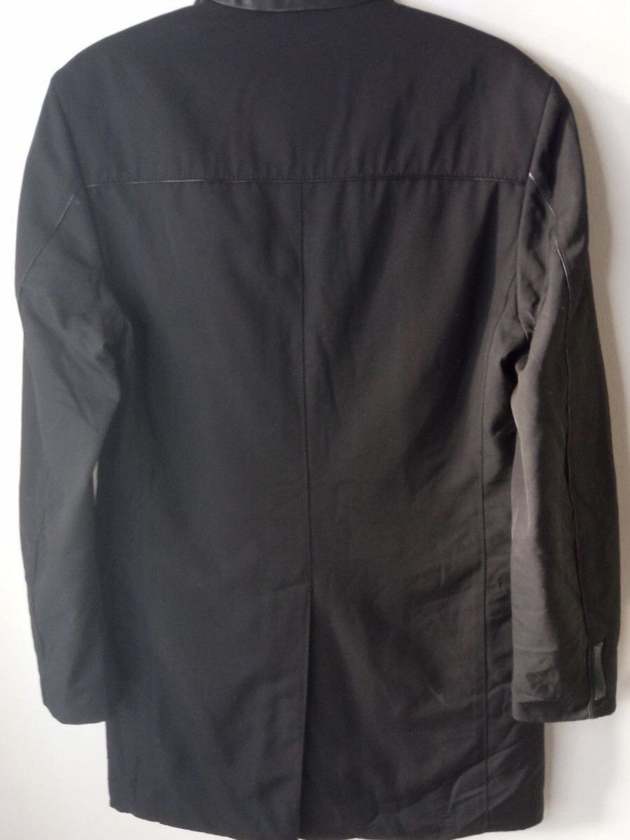 Prada Prada F/w07 Tab Black Tech Leather Wool Nylon Long Over Coat Size US M / EU 48-50 / 2 - 4 Thumbnail