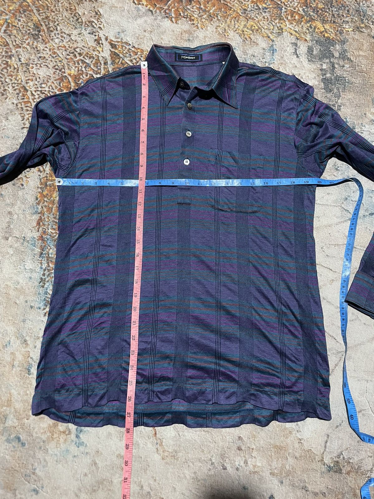 Yves Saint Laurent Vintage 90s YVES SAINT LAURENT Long Sleeve Polo Shirt Size US M / EU 48-50 / 2 - 7 Thumbnail