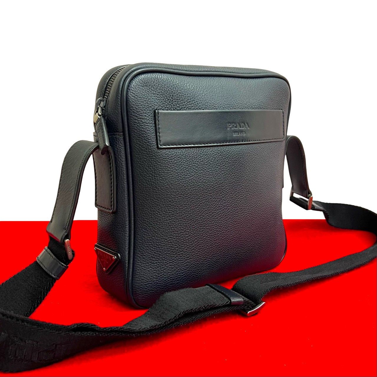 Prada Prada Prada Nylon Leather Shoulder Bag Textile Shoulder Bag DUTY FREE for USA Size ONE SIZE - 1 Thumbnail